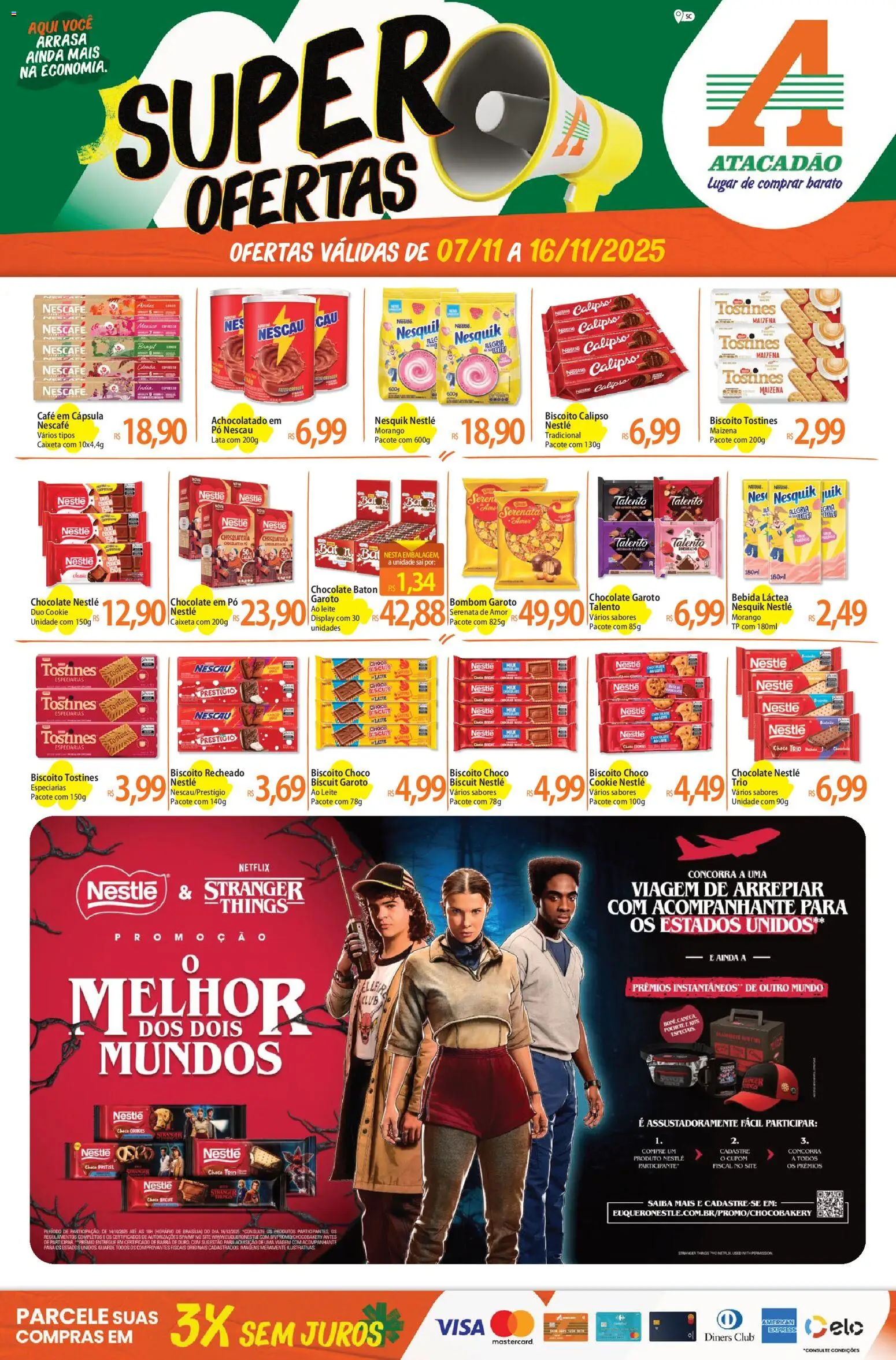 Pré-Visualização do folheto "Ofertas - SC" da loja Atacadão válido a partir de 07/11/2025
