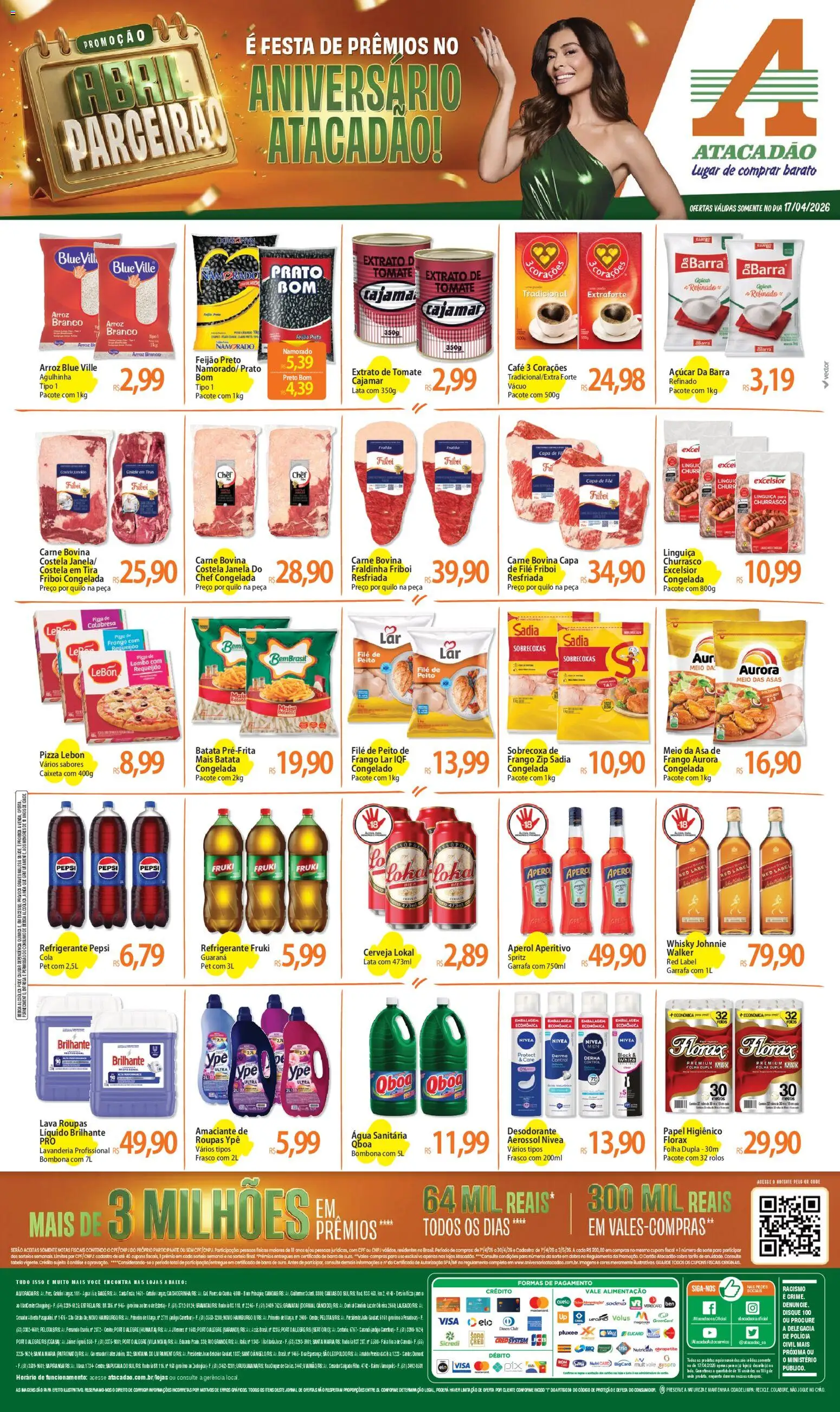 Pré-Visualização do folheto "Atacadão ofertas - RS" da loja Atacadão válido a partir de 17/04/2026