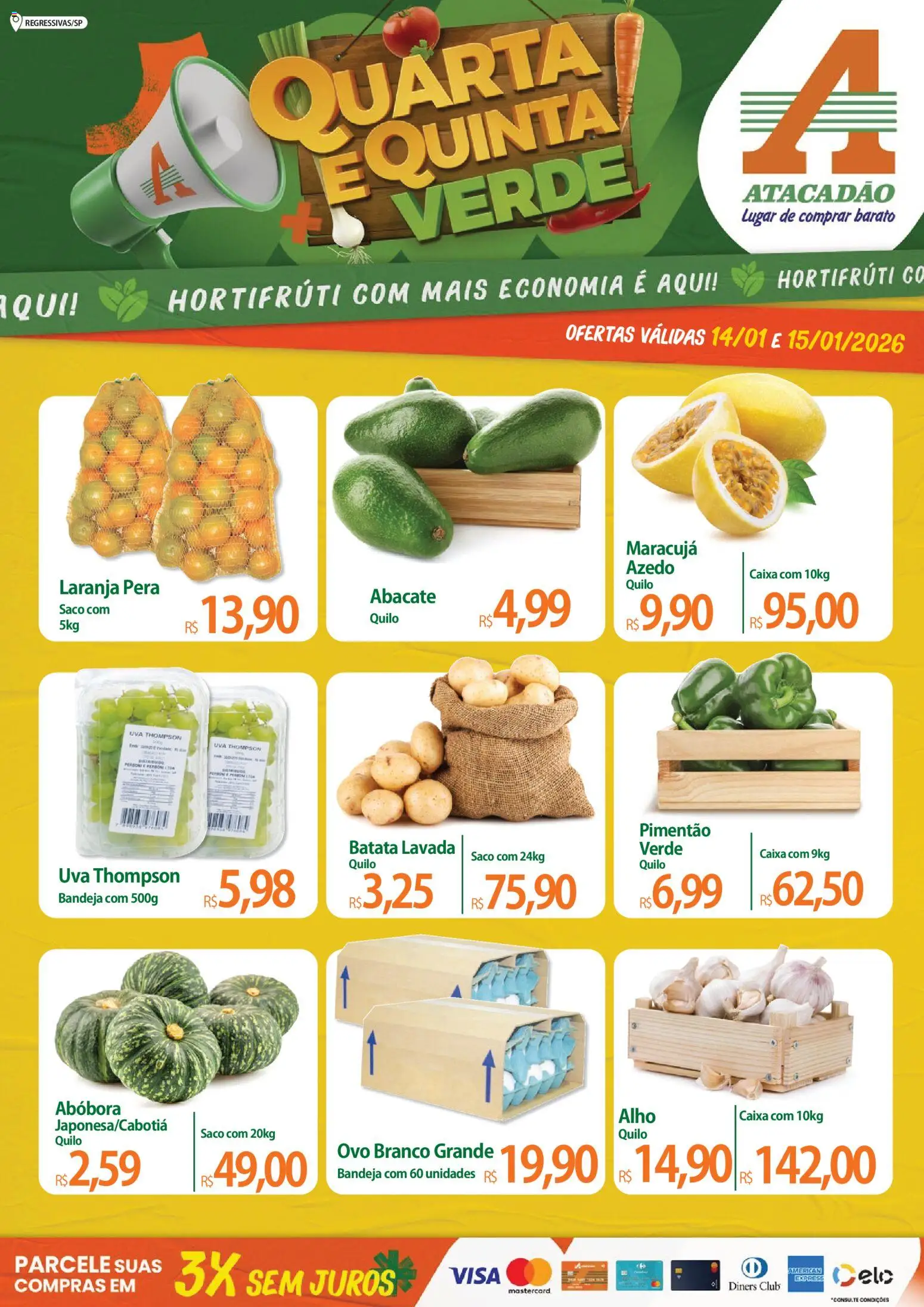 Pré-Visualização do folheto "Ofertas - SP" da loja Atacadão válido a partir de 14/01/2026