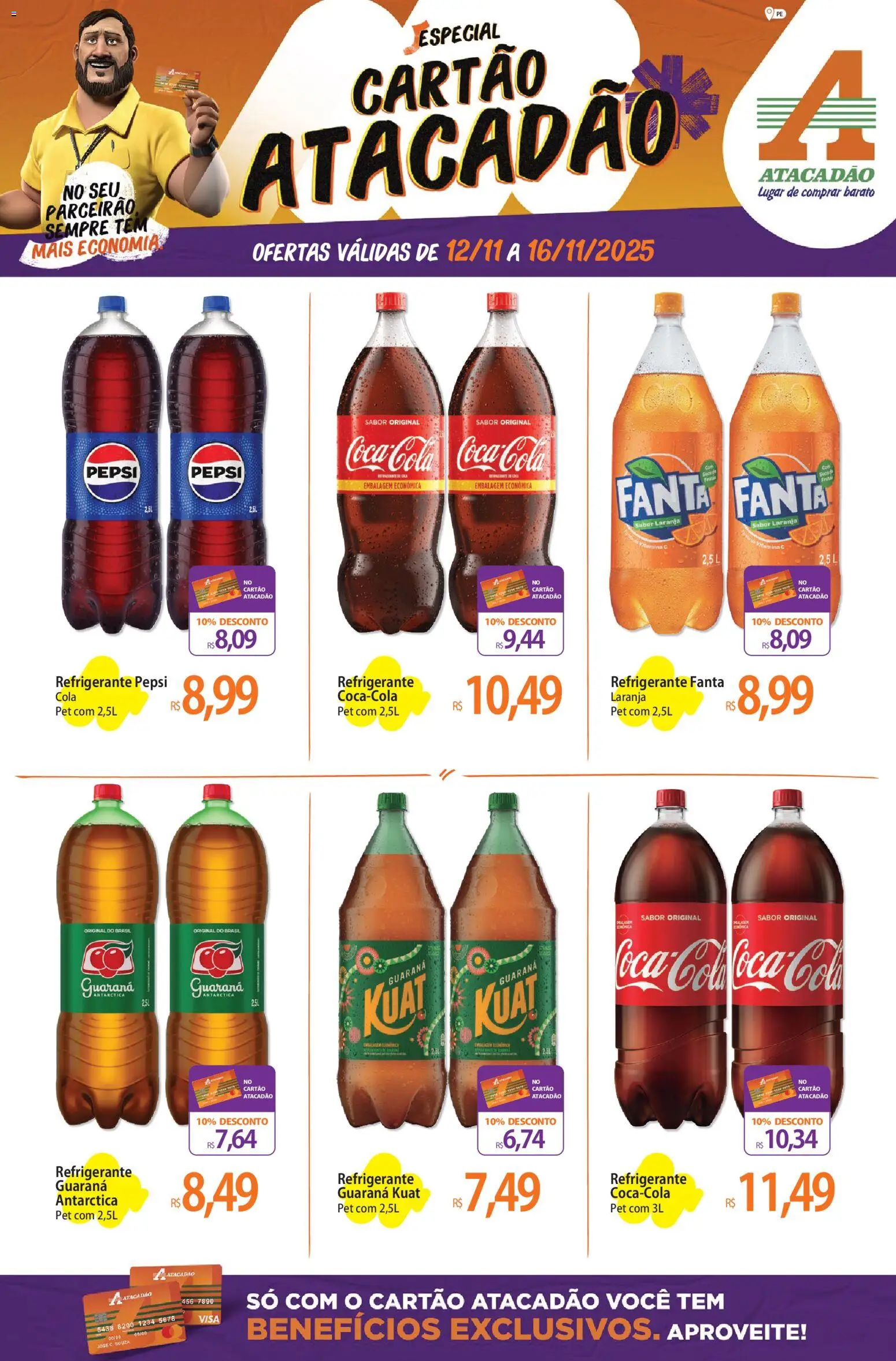 Pré-Visualização do folheto "Ofertas - PE" da loja Atacadão válido a partir de 12/11/2025
