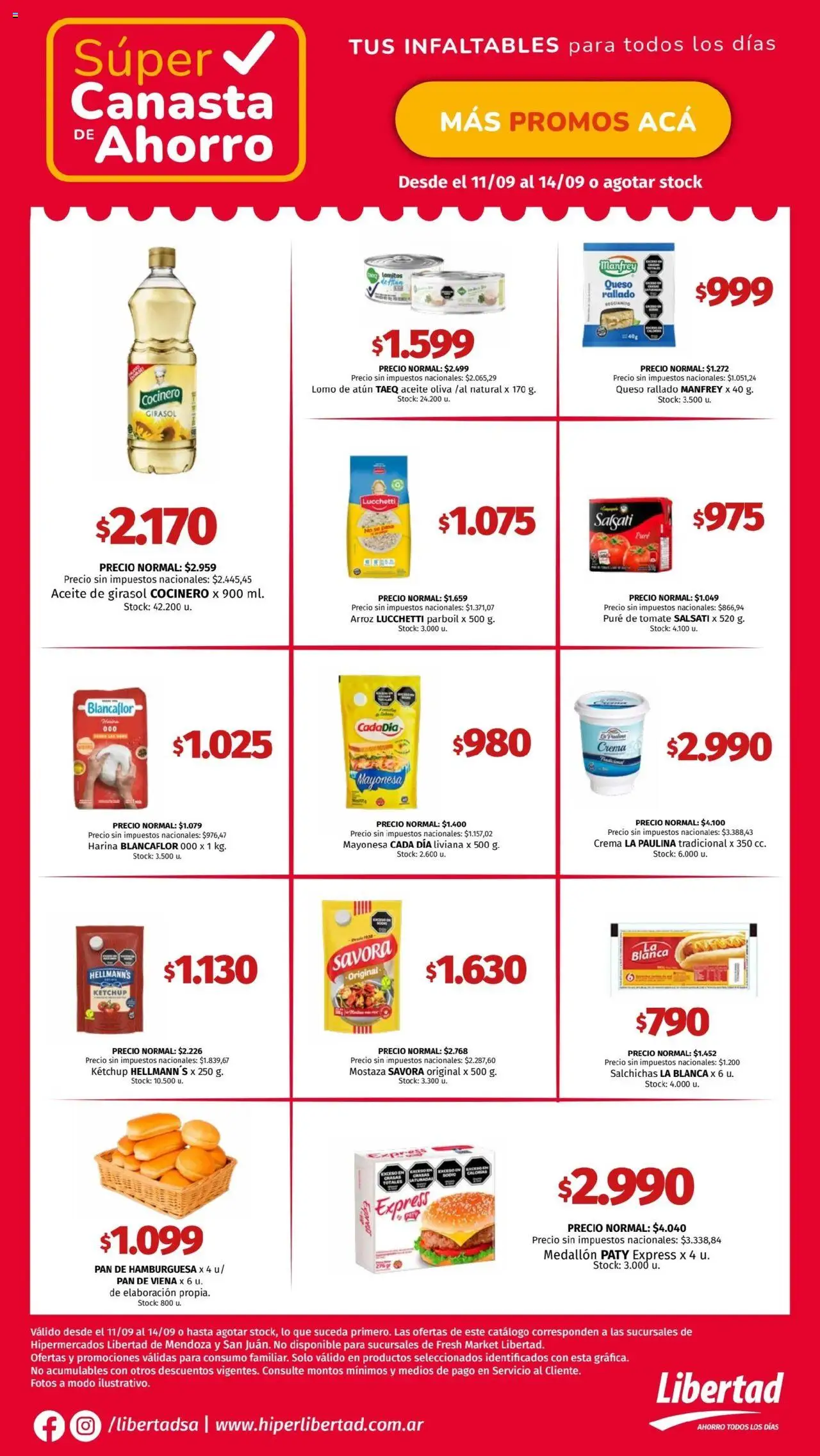 Hipermercado Libertad Canasta - CUYO del 11/09/2025 Online