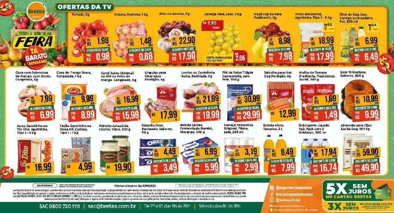 Bretas folheto "Ofertas do Dia" válido a partir de 10/09/2025 - número de página 1