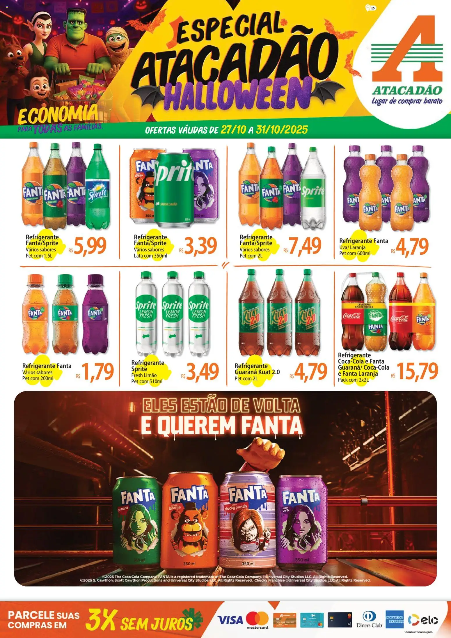 Pré-Visualização do folheto "Ofertas - ES" da loja Atacadão válido a partir de 27/10/2025