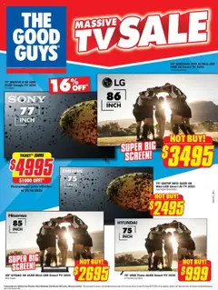 Preview of catalogue Massive TV Sale from shop The Good Guys valid 15/10/2025