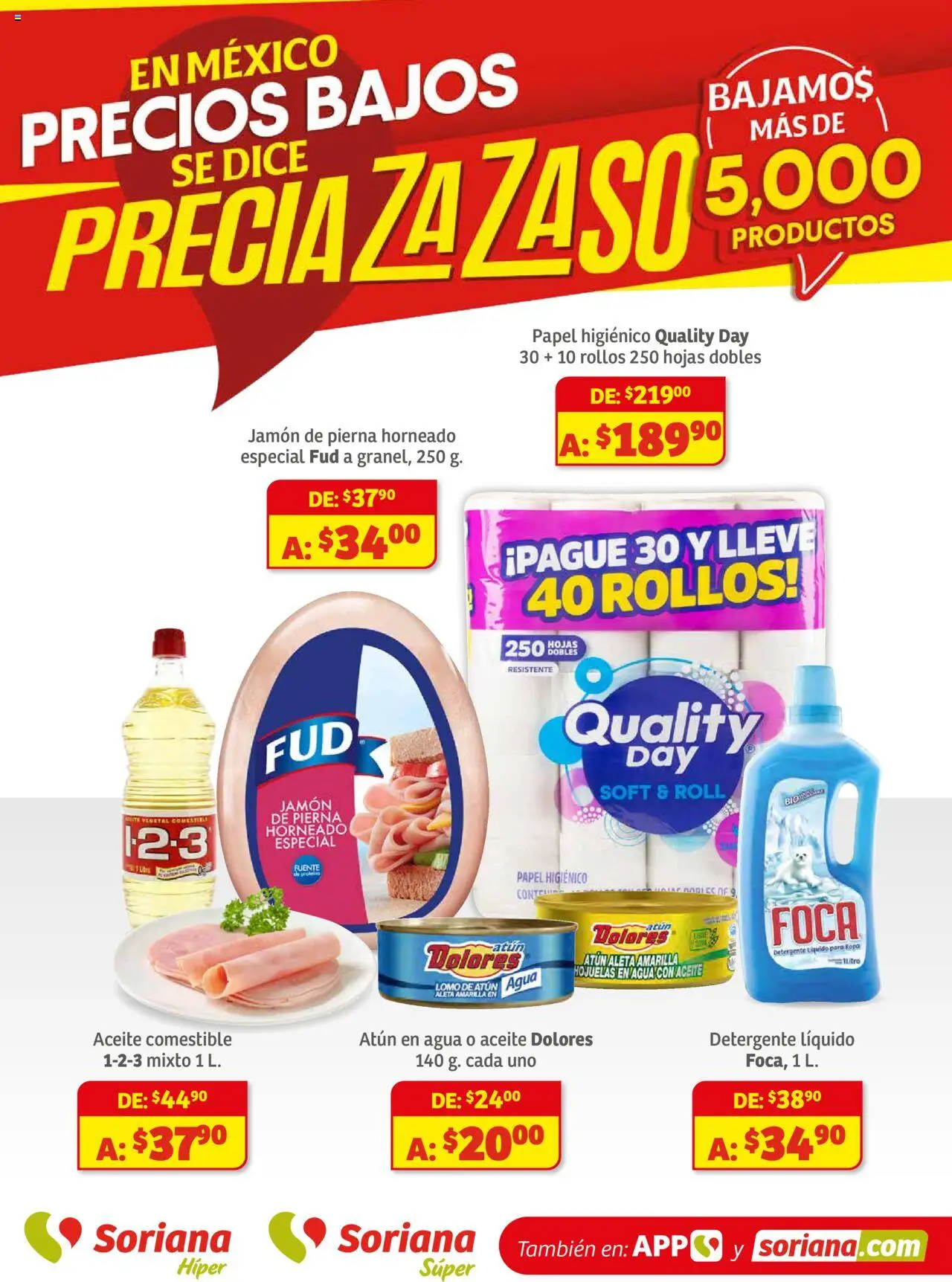 Preciazazaso Híper: Ags, Col, Gto, Jal, Mich Soriana y sus promociones válidas desde el 14/08/2025 - Número de página 1