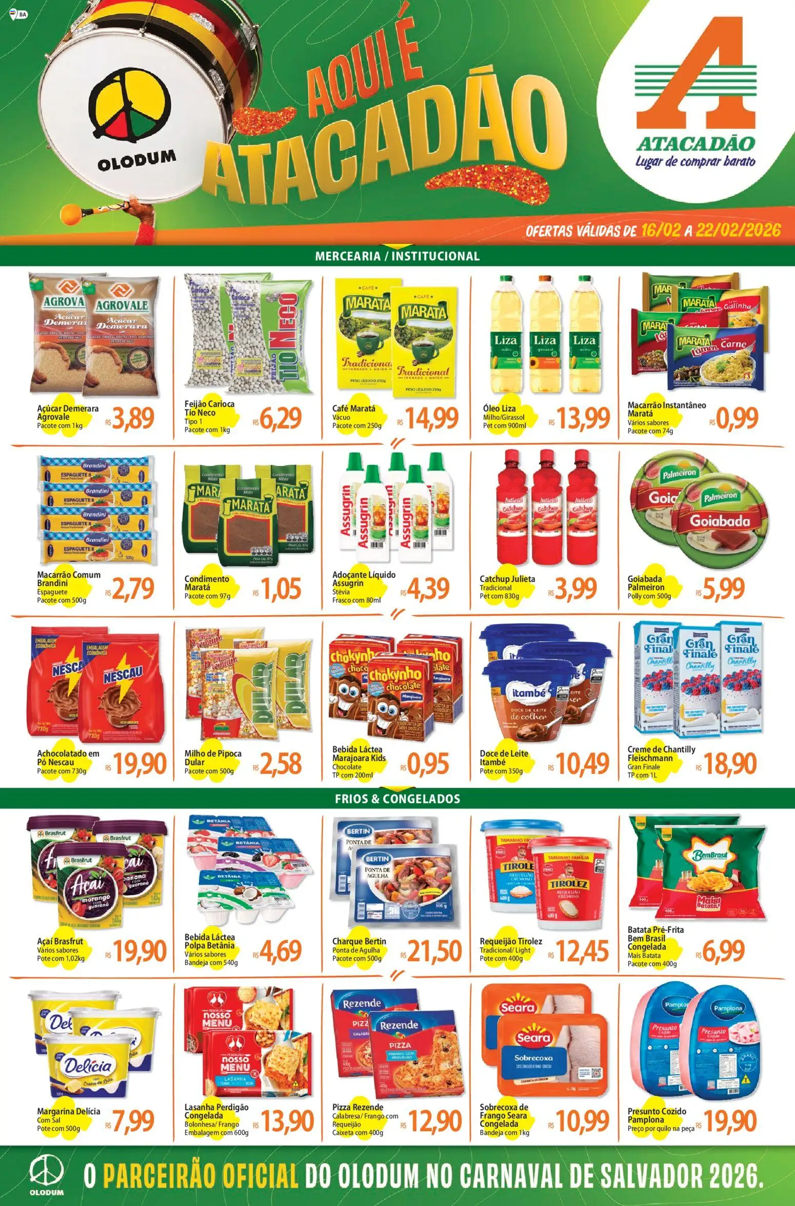 Pré-Visualização do folheto "Ofertas - BA" da loja Atacadão válido a partir de 16/02/2026