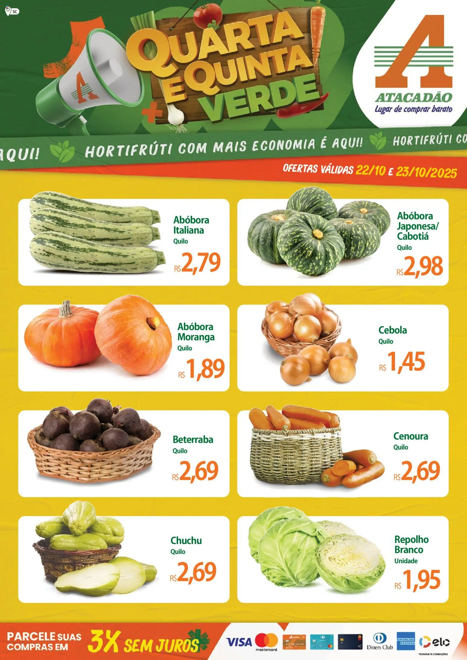Atacadão folheto "Ofertas - SC" válido a partir de 22/10/2025 - número de página 1