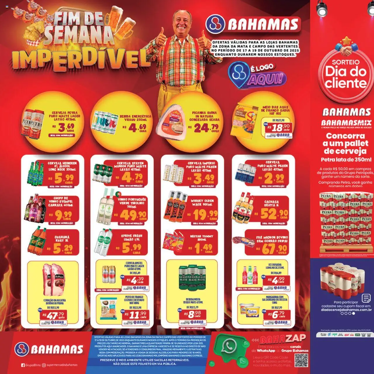 Bahamas Supermercados folheto "Ofertas Fim de Semana Imperdível" válido a partir de 17/10/2025 - número de página 1
