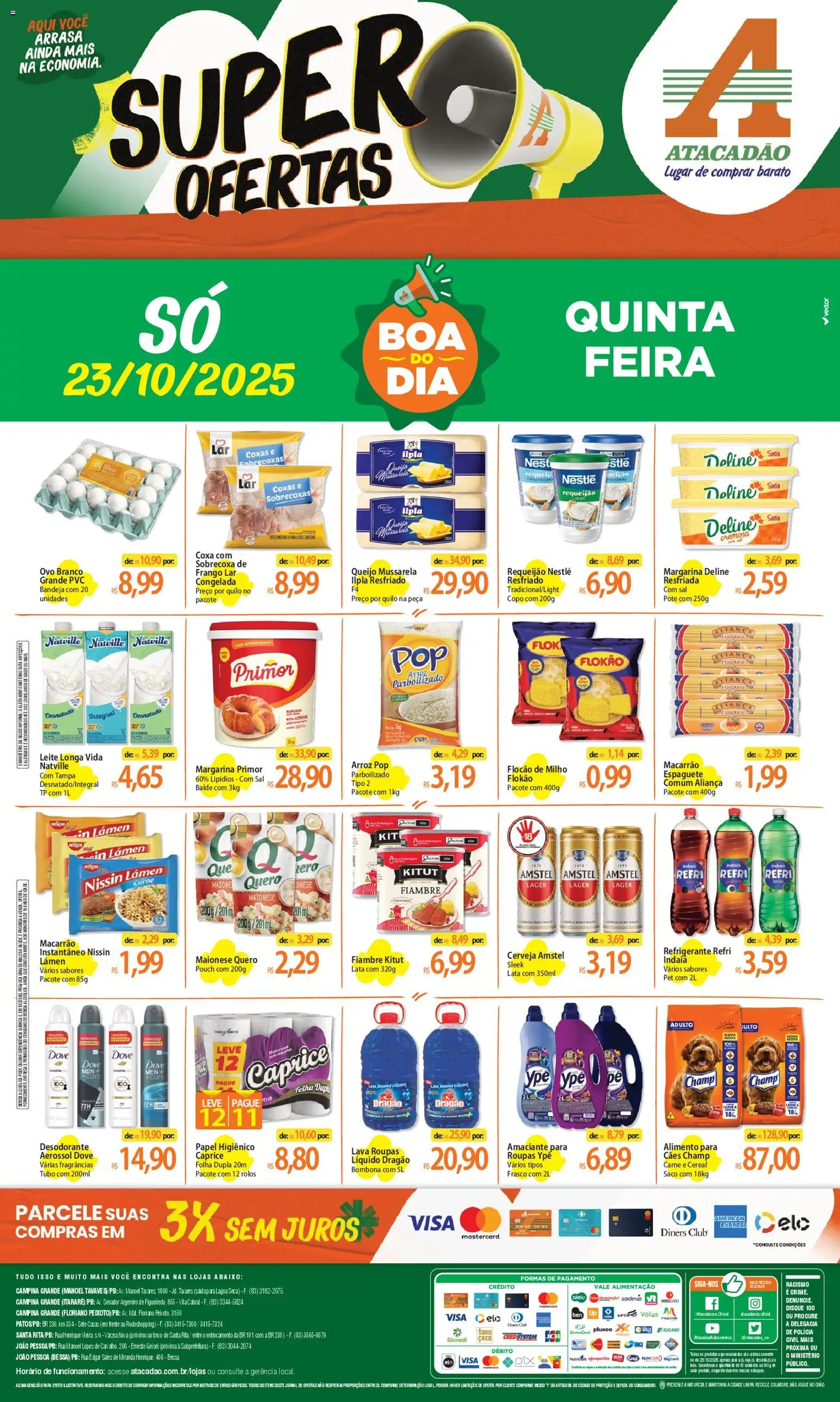 Atacadão folheto "Ofertas - PB" válido a partir de 23/10/2025 - número de página 1