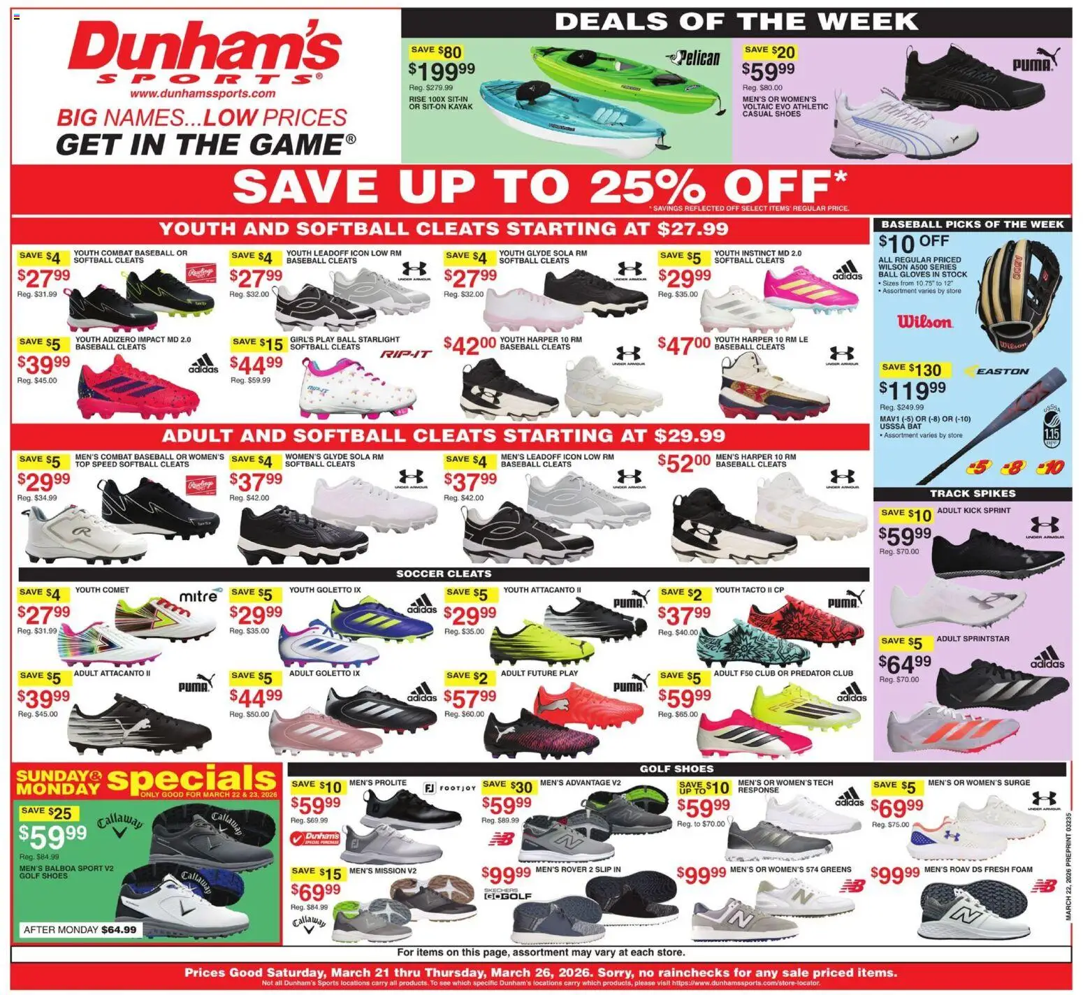 Ad Preview of Dunham's Sports Dunham's Sports Weekly Ad from 03/21/2026