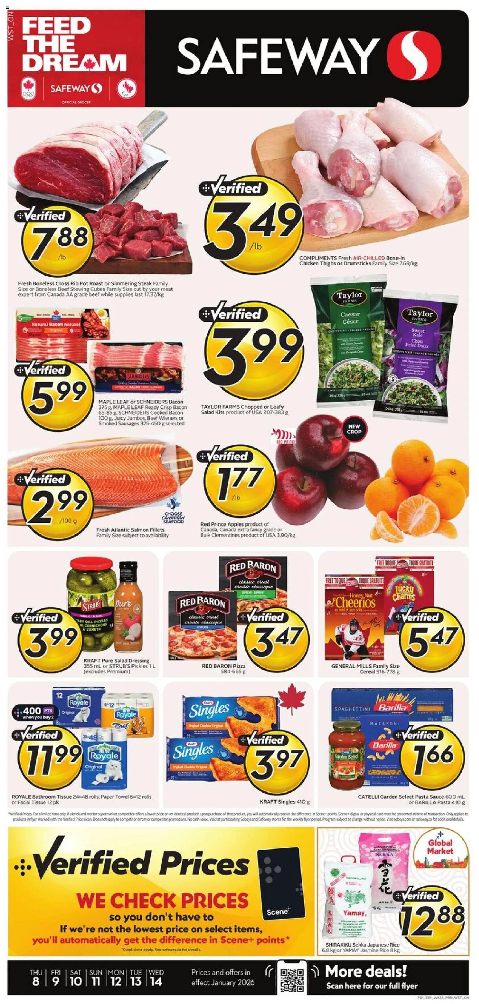 Preview of leaflet Weekly flyer / circulaire from shop Safeway is valid from Jan 08, 2026