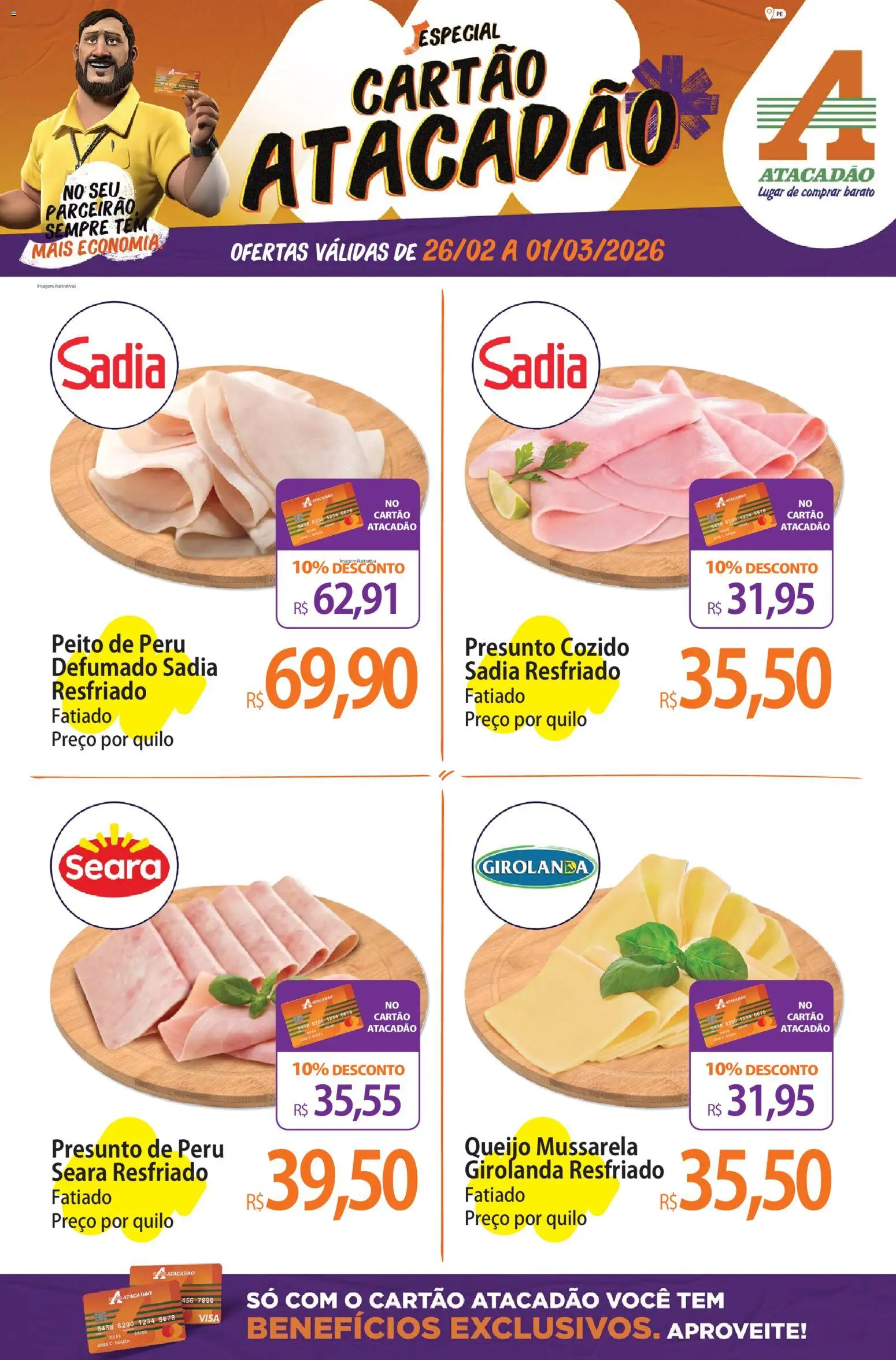Pré-Visualização do folheto "Ofertas - PE" da loja Atacadão válido a partir de 26/02/2026