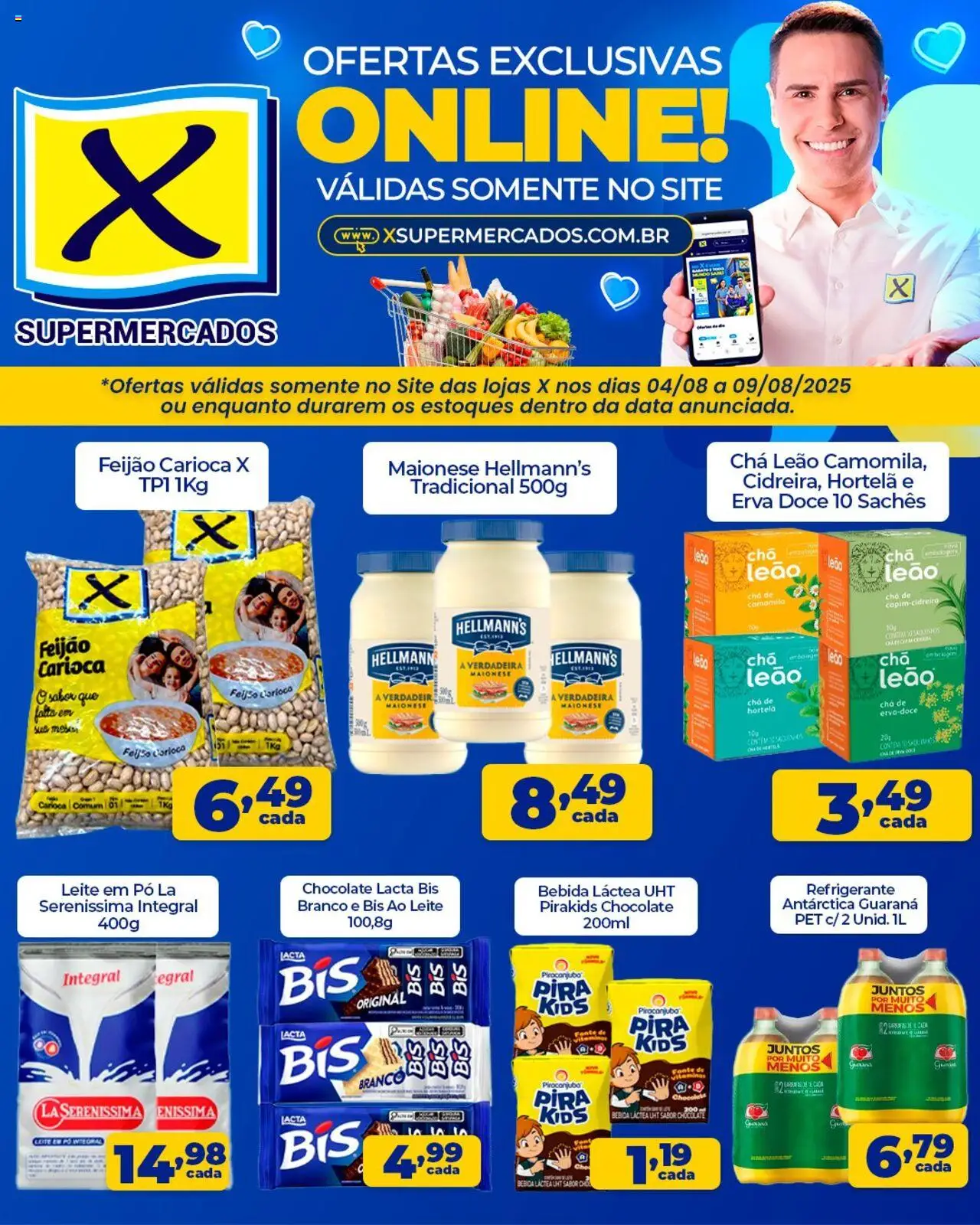 X Supermercados folheto "Ofertas Especiais" válido a partir de 04/08/2025 - número de página 1