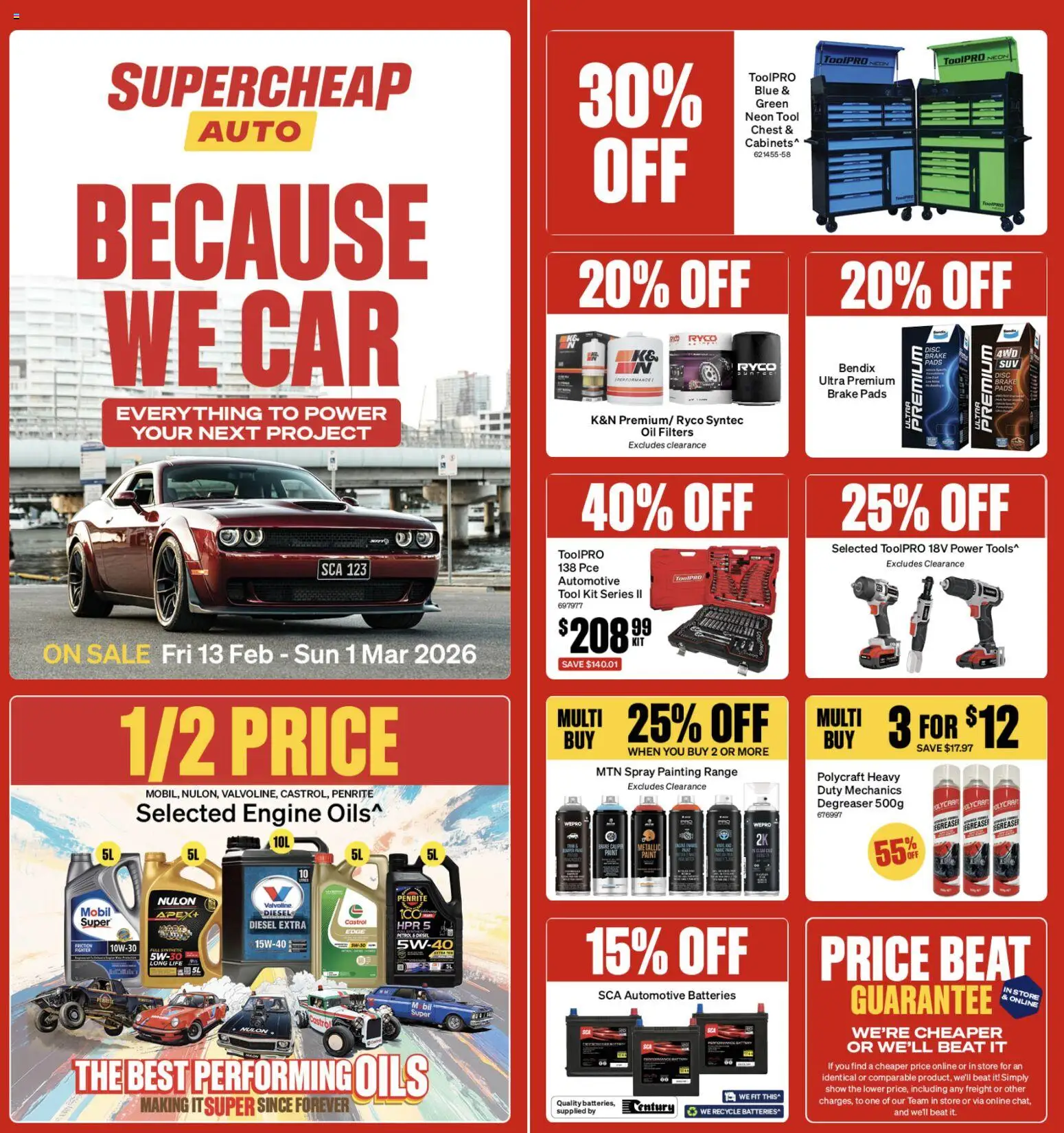 Preview of catalogue Catalogue from shop Supercheap Auto valid 13 Feb 2026