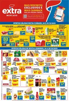 Pré-Visualização do folheto "Ofertas de Mercado Fim de Semana" da loja Extra válido a partir de 24/10/2025