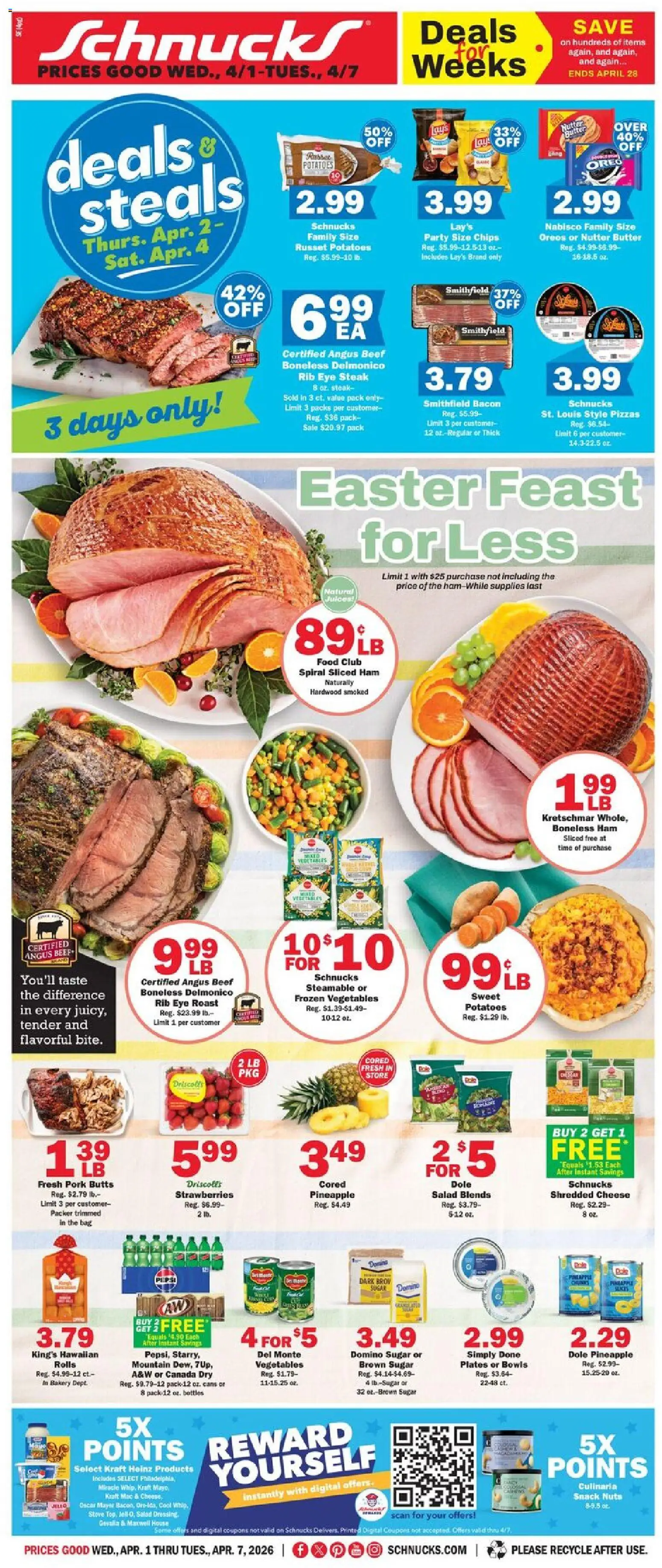 Ad Preview of Schnucks Schnucks Weekly Print Ad - IN from 04/01/2026