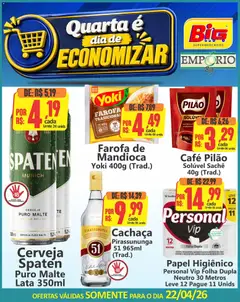 Pré-Visualização do folheto "Big Supermercados ofertas do Dia" da loja Big Supermercados válido a partir de 22/04/2026