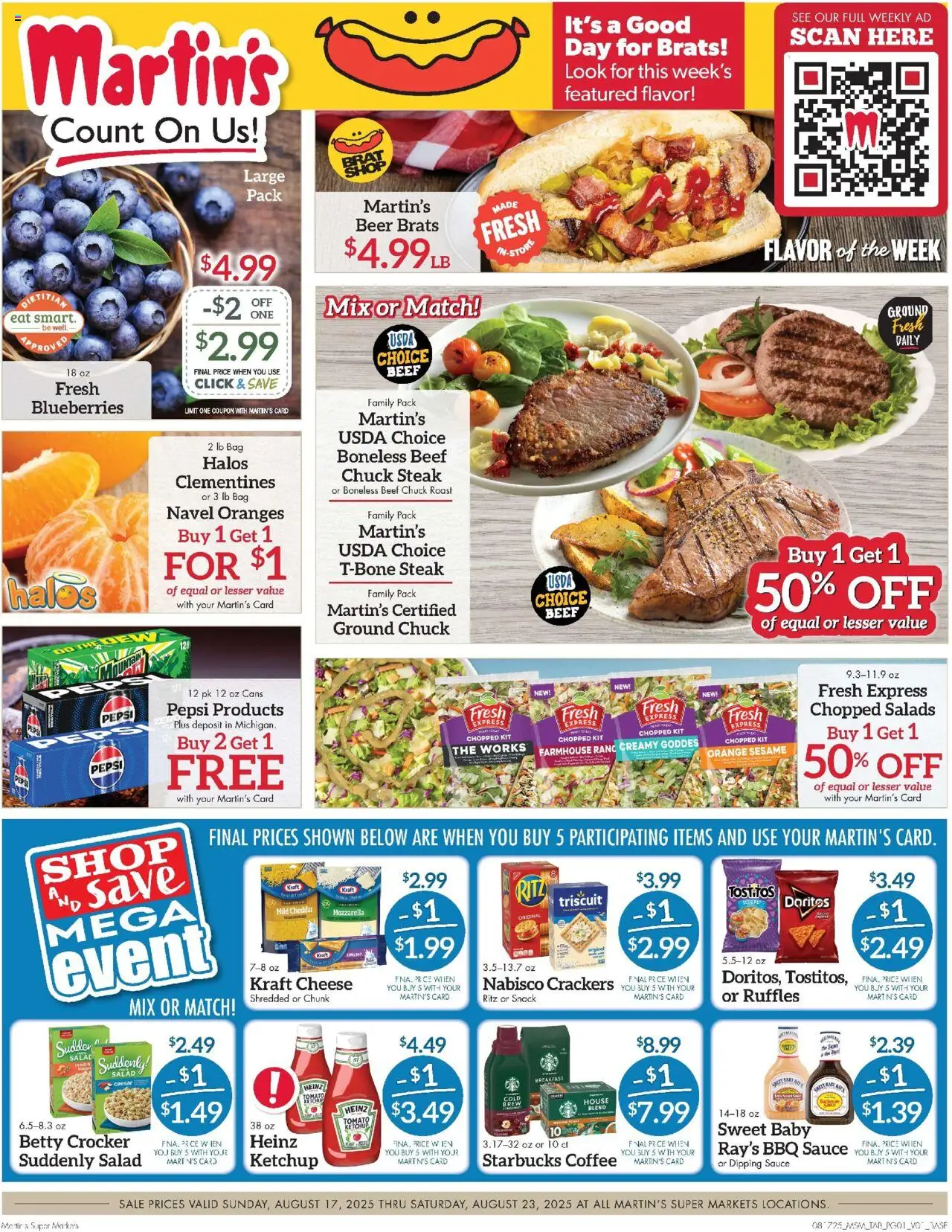 Martin’s Weekly Ad from 08/17/2025 - Flyer - Page number 1