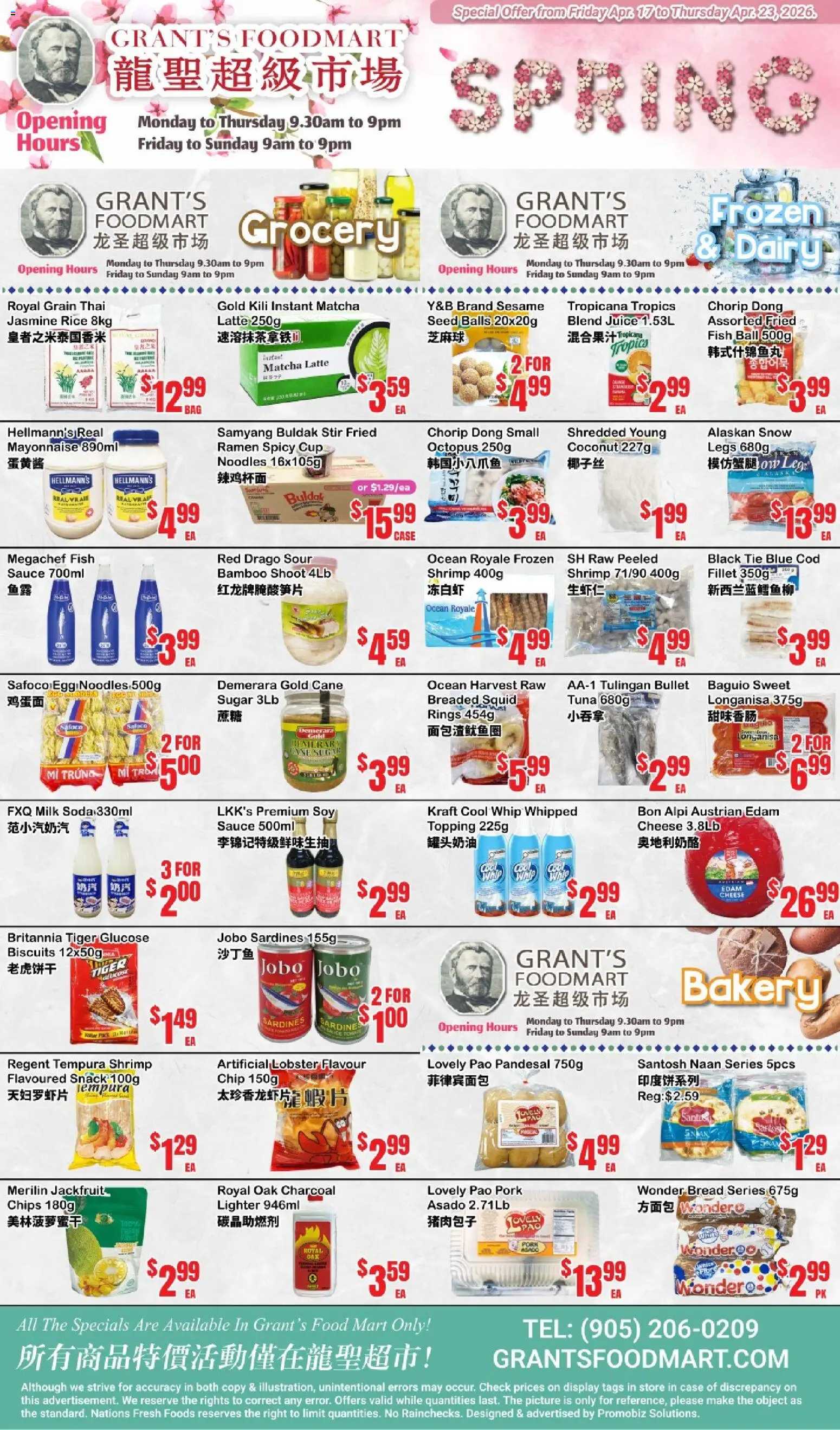 Preview of leaflet Oceans weekly flyer - Grant’s Foodmart from shop Oceans is valid from Apr 17, 2026