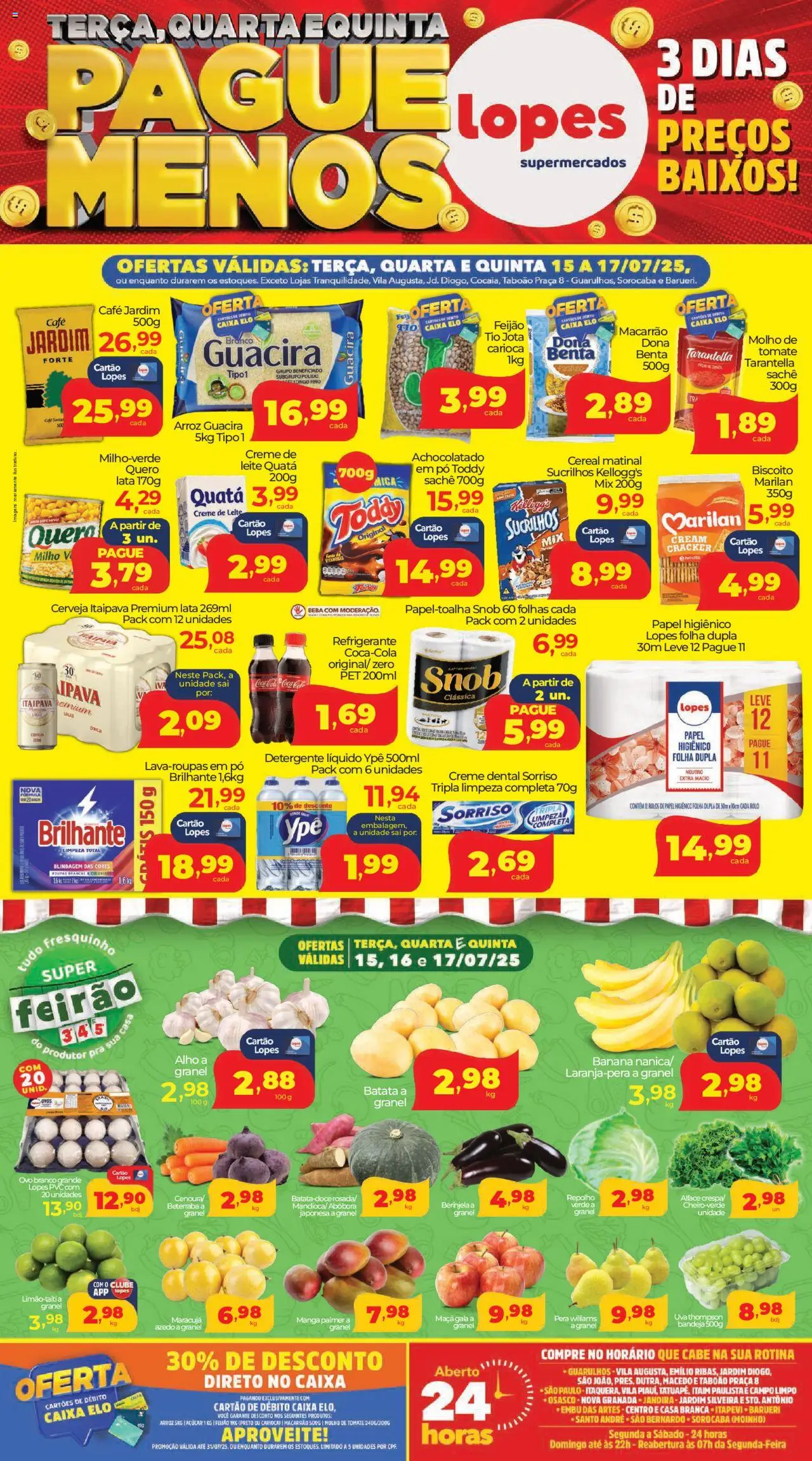 Lopes Supermercados folheto "Ofertas da semana" válido a partir de 15/07/2025 - número de página 1