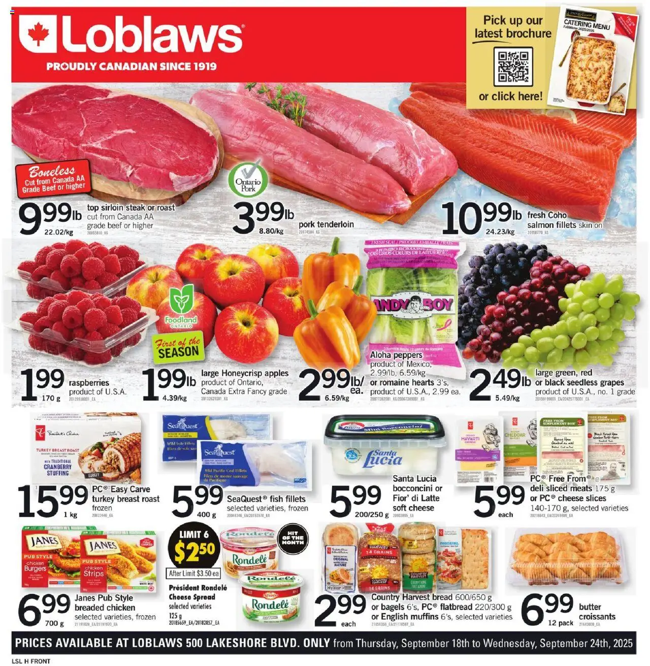 Loblaws flyer valid from Sep 18, 2025 - page number 1