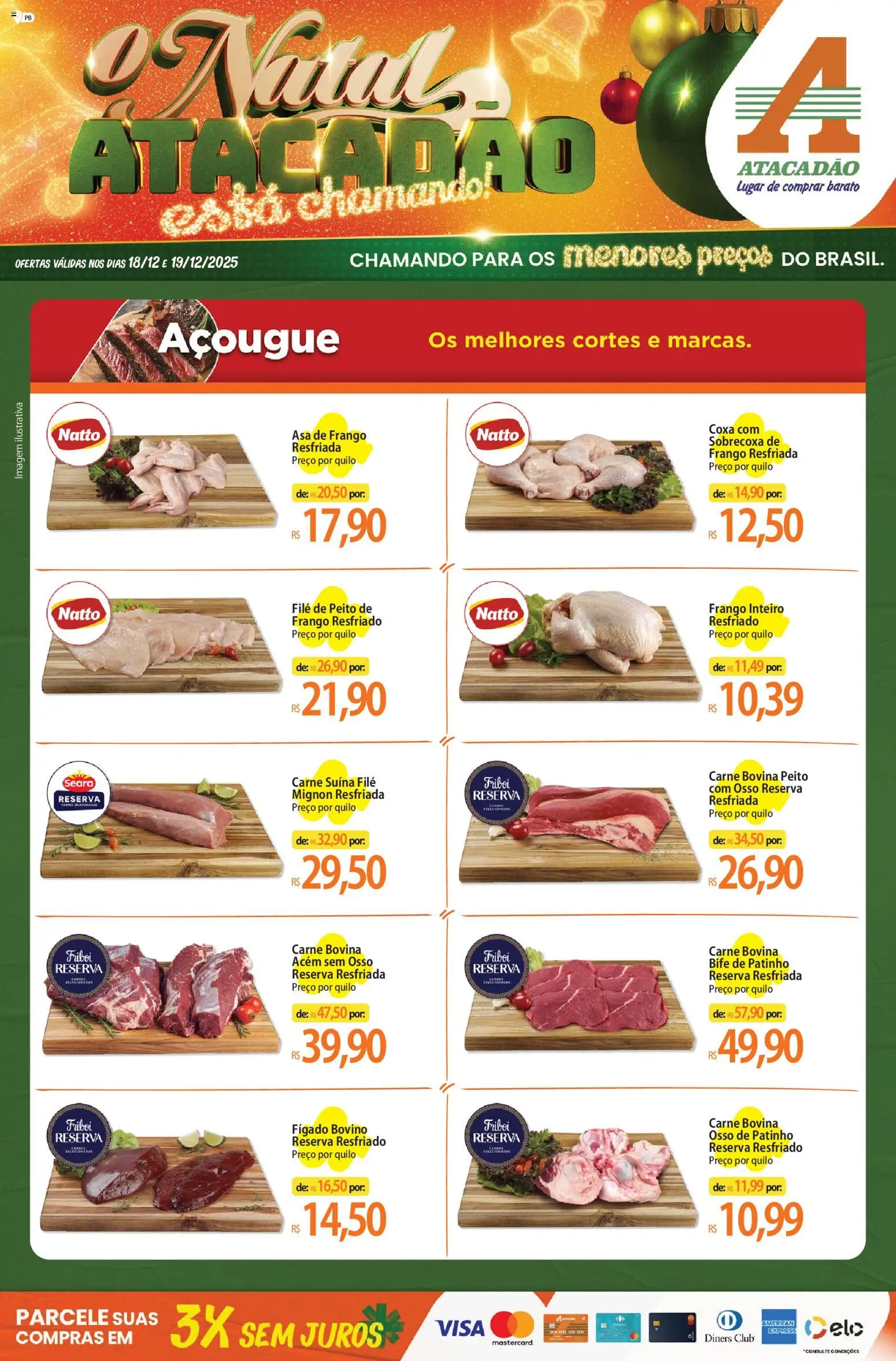 Pré-Visualização do folheto "Ofertas - PB" da loja Atacadão válido a partir de 18/12/2025