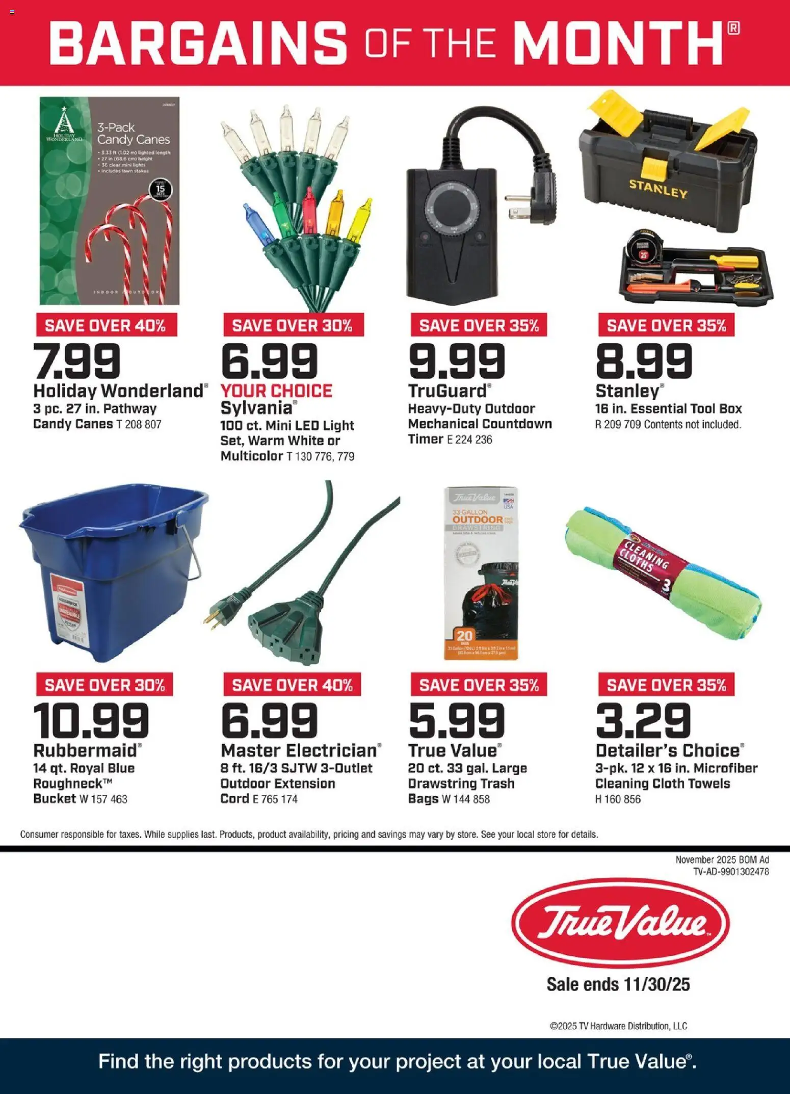 Ad Preview of True Value November Bargains of the Month from 11/01/2025