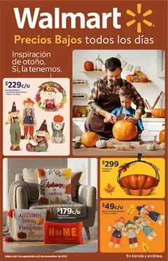 Vista previa las ofertas de la tienda Walmart - Folleto Inspiración de Otoño desde el 03/09/2025 