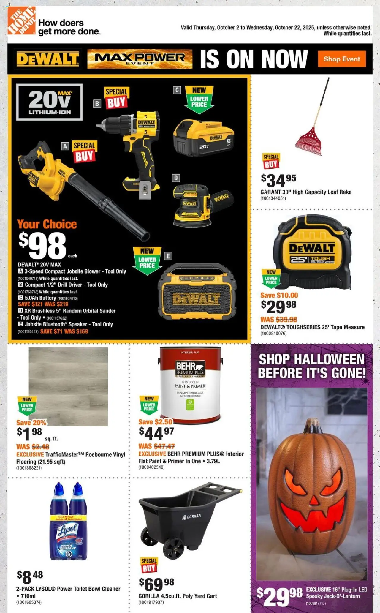 Home Depot flyer valid from Oct 02, 2025 - page number 1