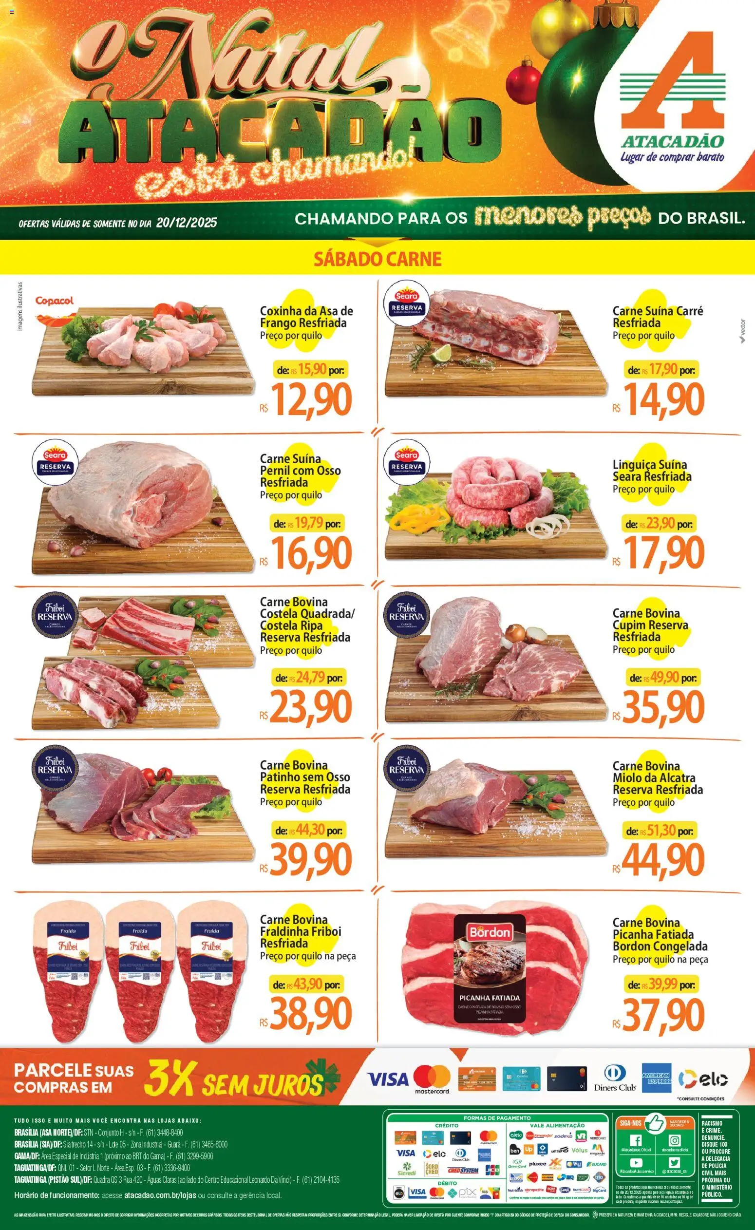 Pré-Visualização do folheto "Ofertas - DF" da loja Atacadão válido a partir de 20/12/2025