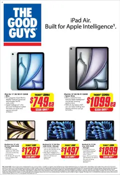 Preview of catalogue iPad Air from shop The Good Guys valid 15/10/2025