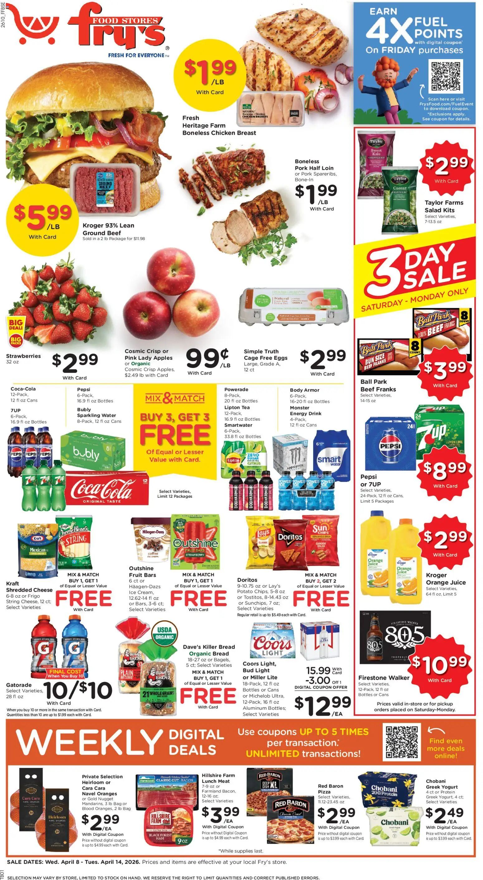 Ad Preview of Fry's Food Fry's Food Weekly Ad from 04/08/2026