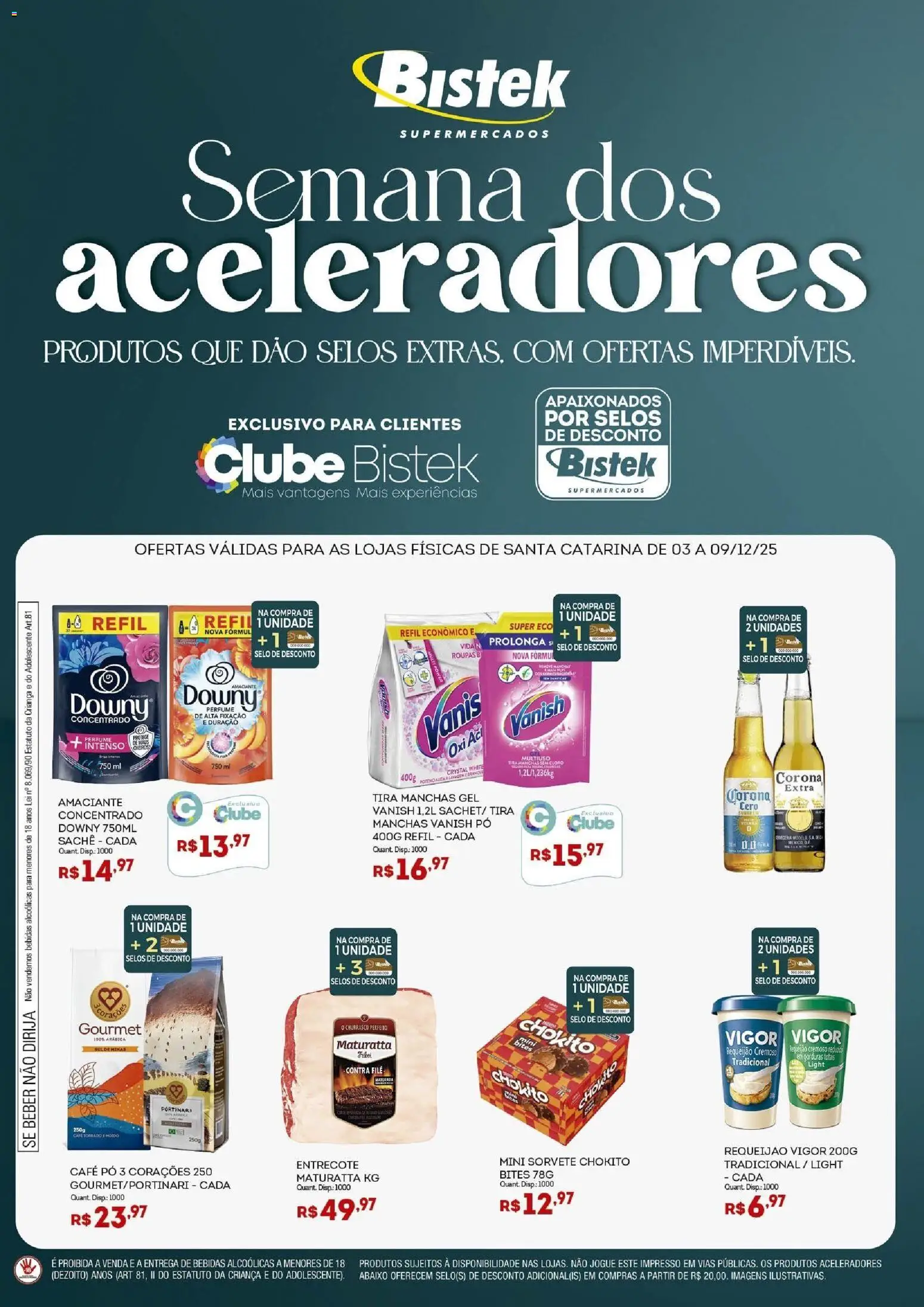 Pré-Visualização do folheto "Ofertas Semana do Acelerador" da loja Bistek Supermercados válido a partir de 03/12/2025