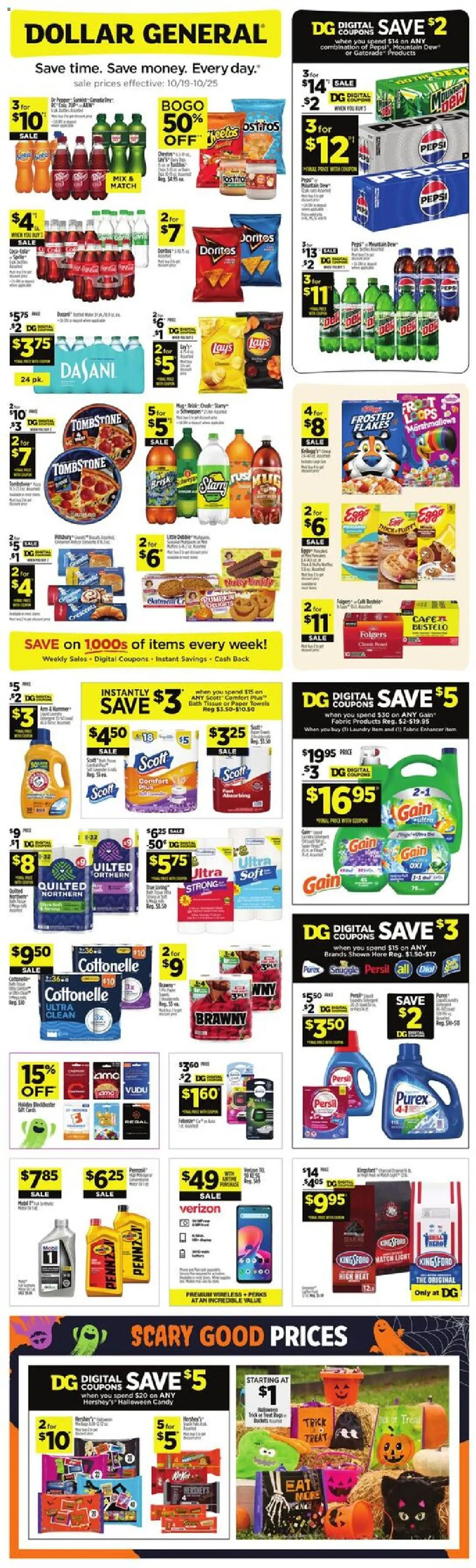 Dollar General AD for next week (10/19/2025) >> Sales Ad - Page number 1