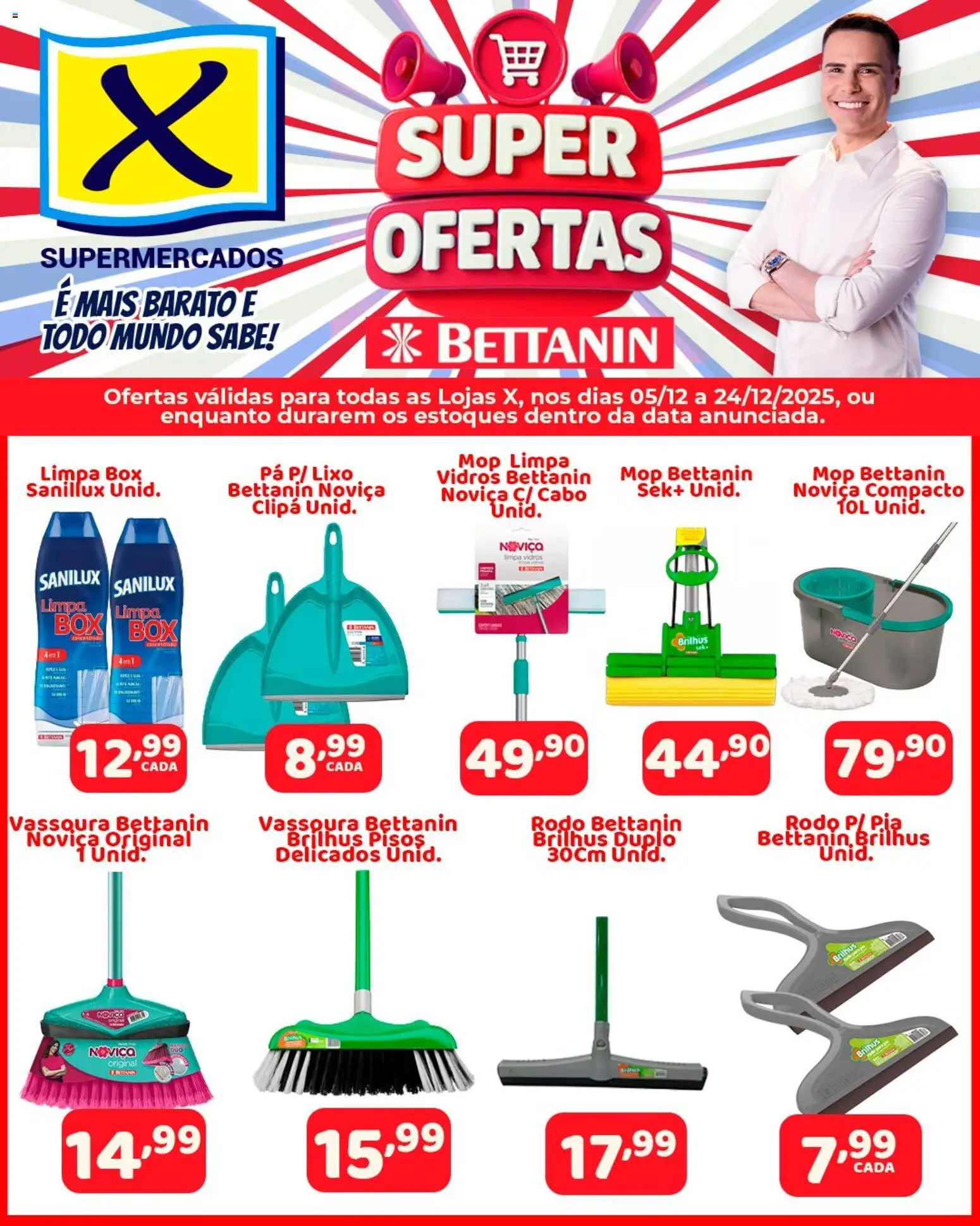 Pré-Visualização do folheto "Ofertas Bettanin" da loja X Supermercados válido a partir de 05/12/2025