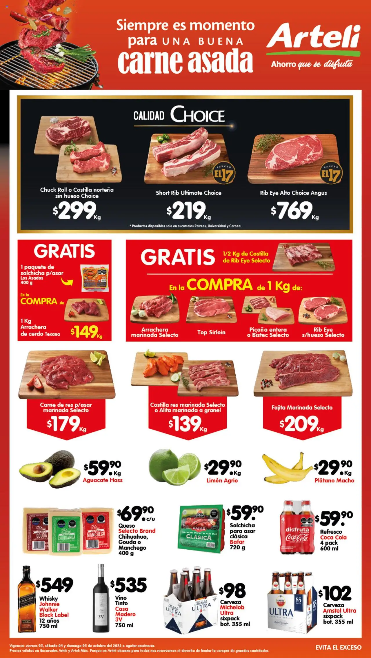 Folleto Arteli Carnes & Cortes Arteli y sus promociones válidas desde el 03/10/2025 - Número de página 1