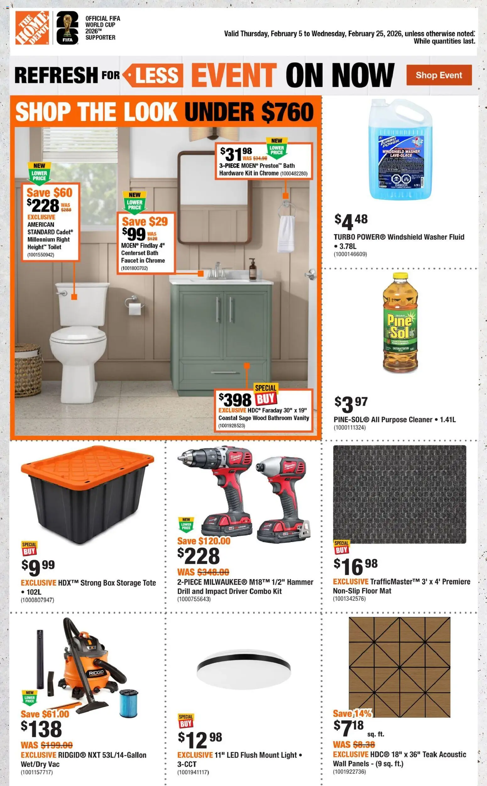 Preview of leaflet Weekly flyer / circulaire from shop Home Depot is valid from Feb 05, 2026 - Box, Bath