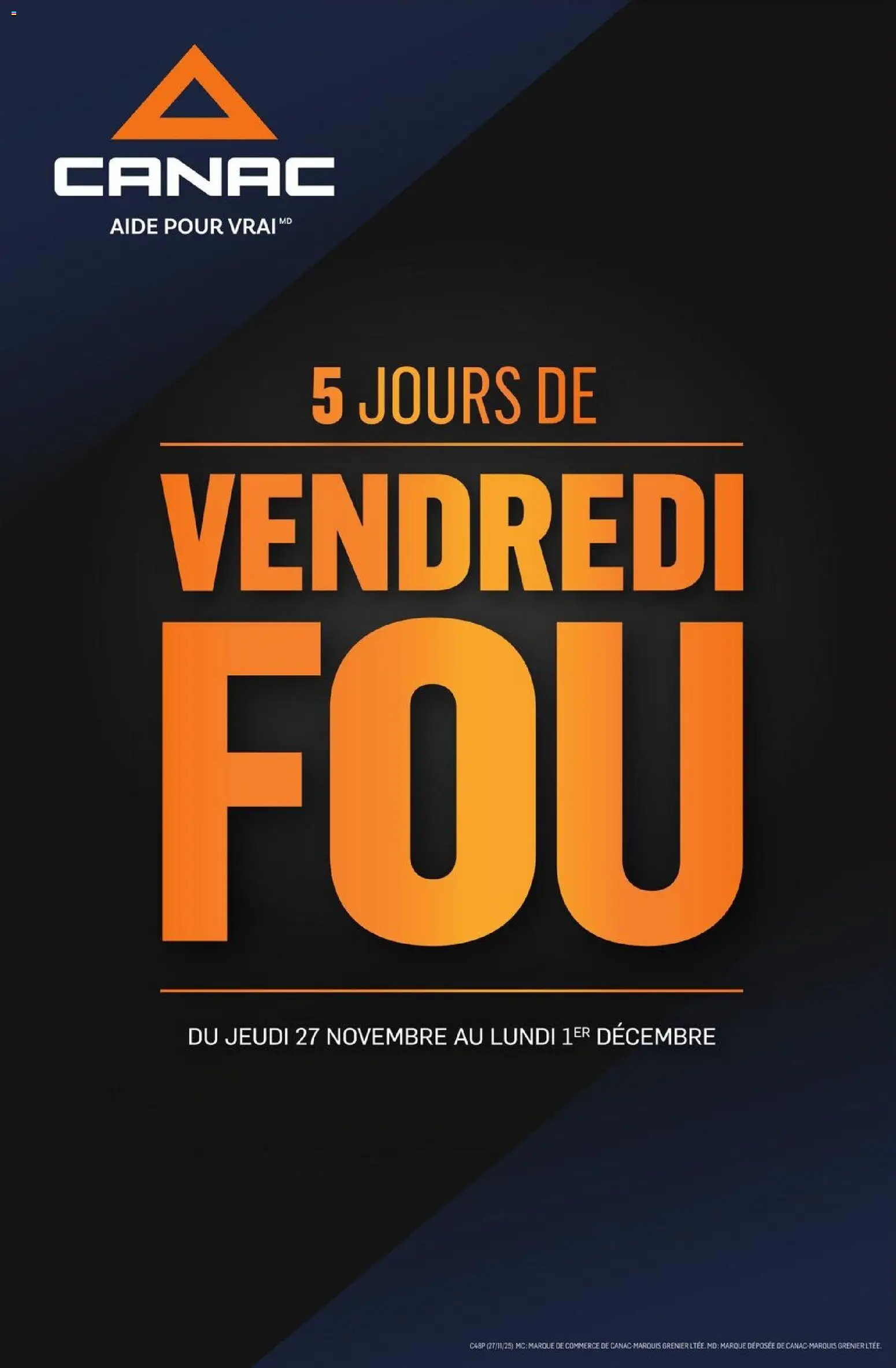 Preview of leaflet Black Friday Circulaire from shop Canac is valid from Nov 27, 2025