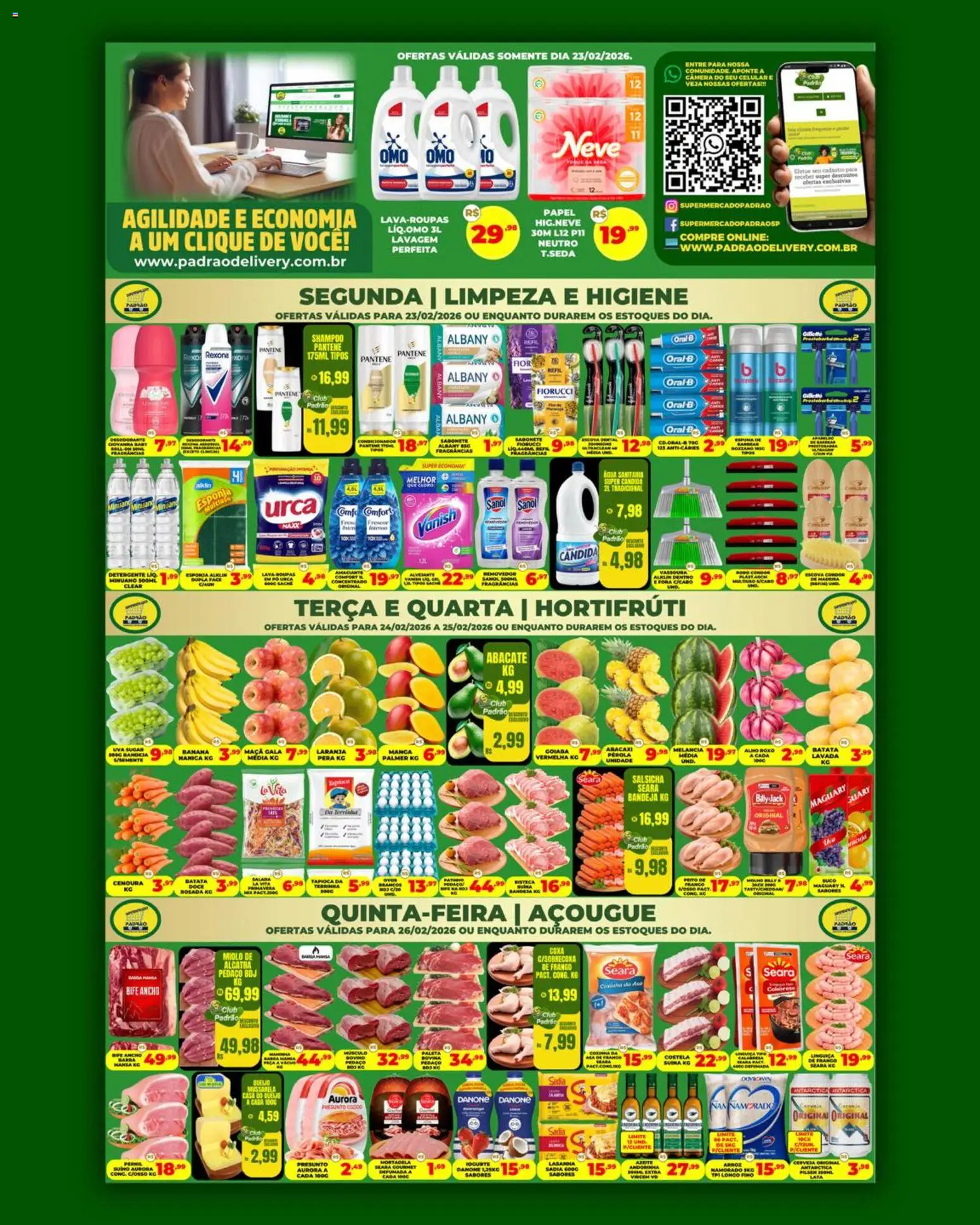 Pré-Visualização do folheto "Ofertas da semana" da loja Supermercado Padrão válido a partir de 23/02/2026