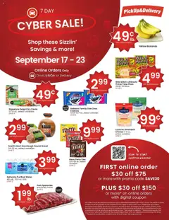 Ad Preview of Albertsons Cyber Sale from 09/17/2025
