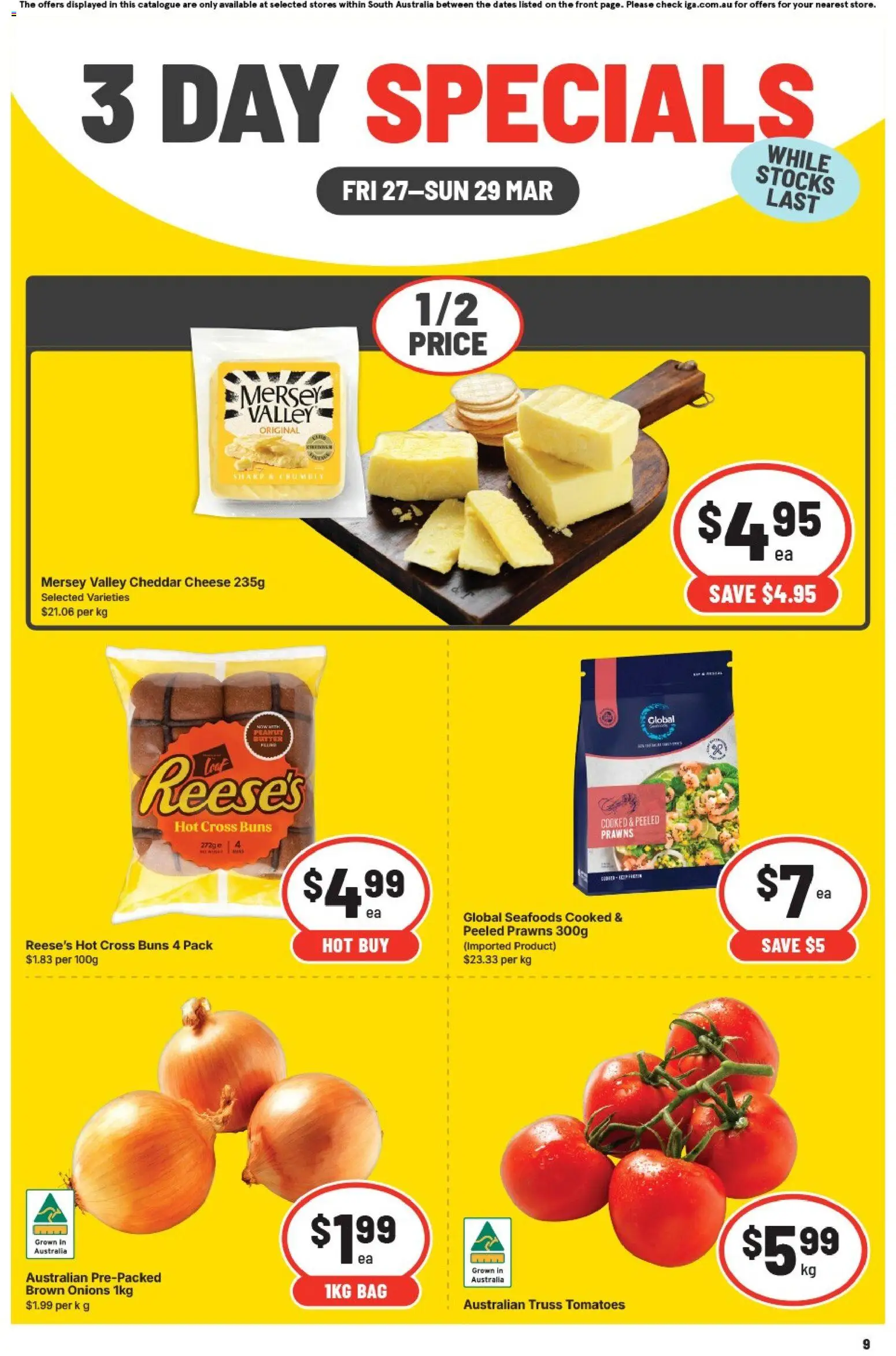 Preview of catalogue IGA 3 Day Specials SA from shop IGA valid 27/03/2026