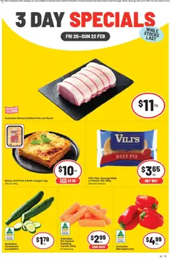 Preview of catalogue 3 Day Specials NT from shop IGA valid 20/02/2026