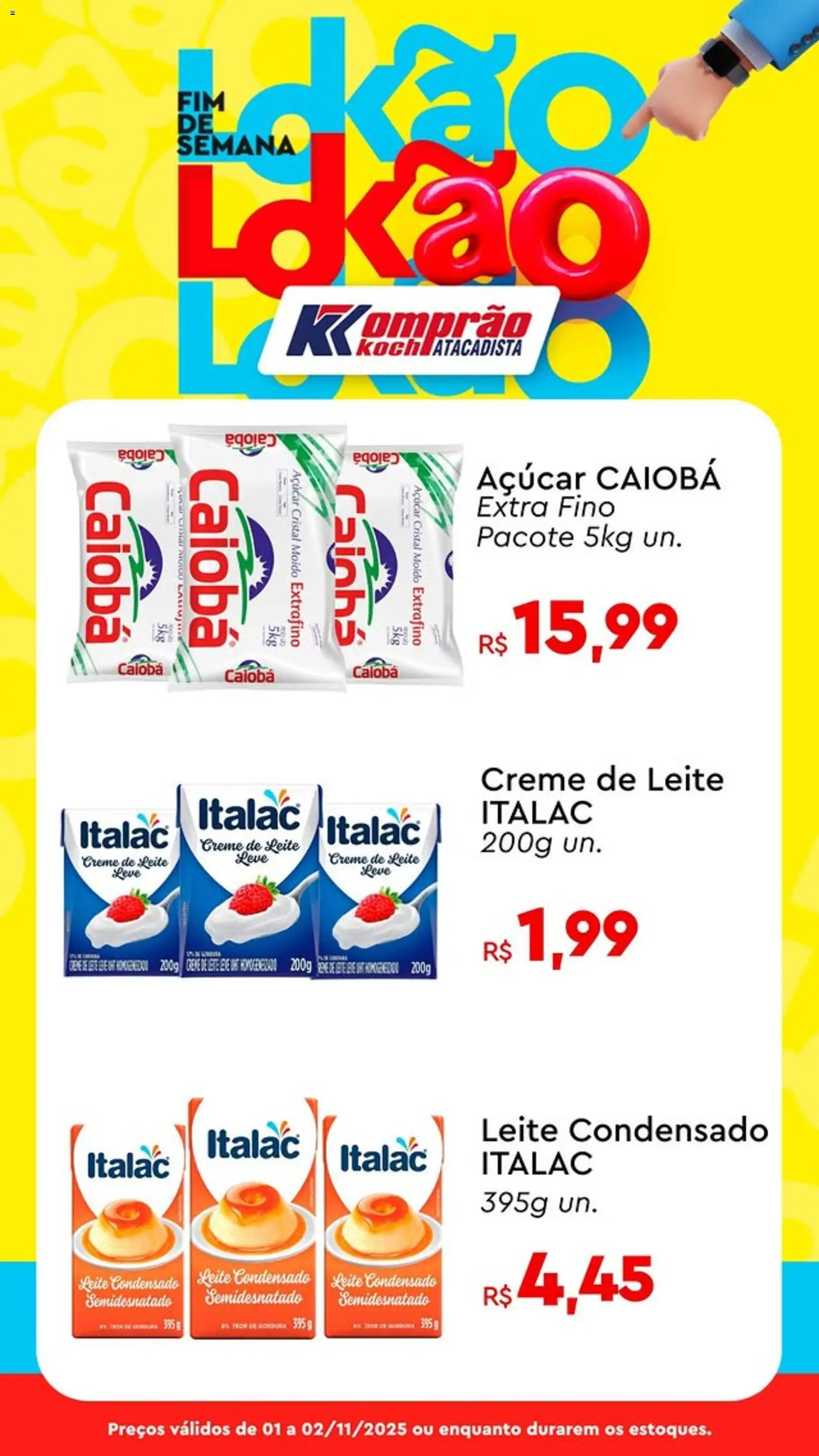 Pré-Visualização do folheto "Ofertas da semana" da loja Komprao Atacadista válido a partir de 01/11/2025