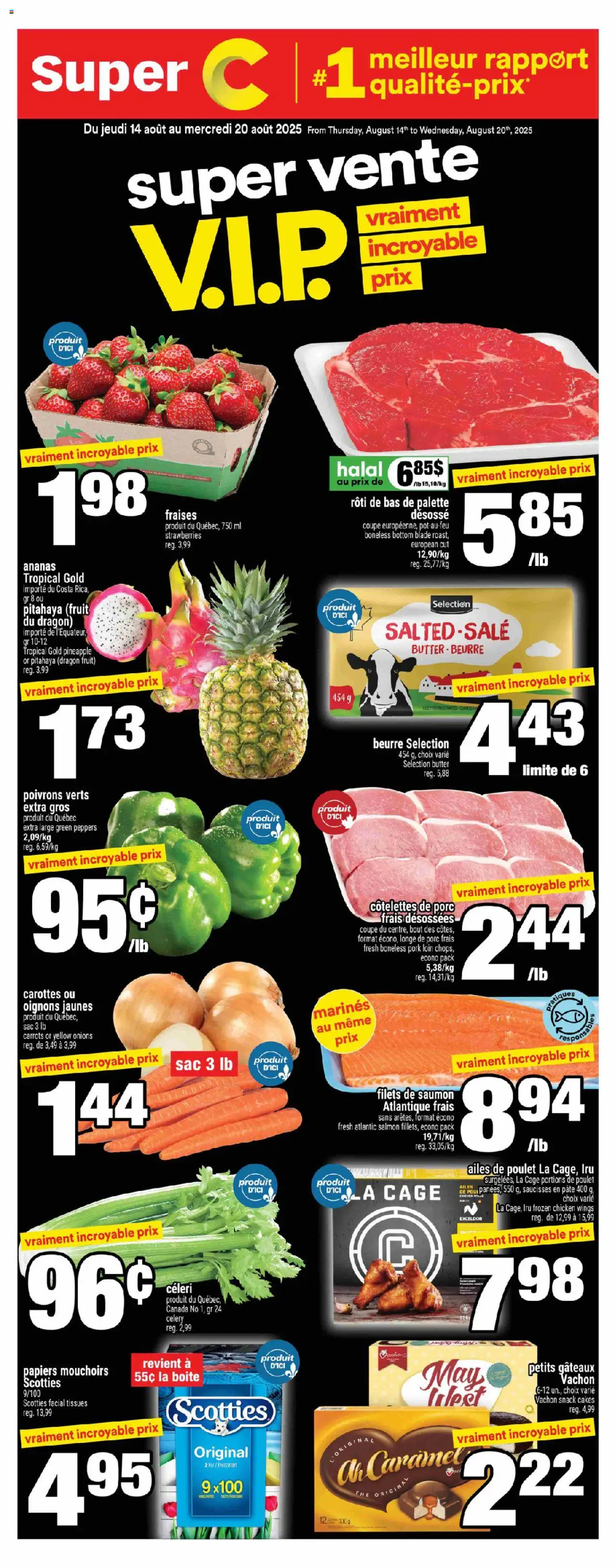 Super C flyer valid from Aug 14, 2025 - page number 1