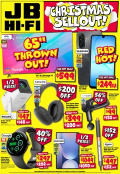 Preview of catalogue Christmas Sellout from shop JB Hi-Fi valid 10/12/2025