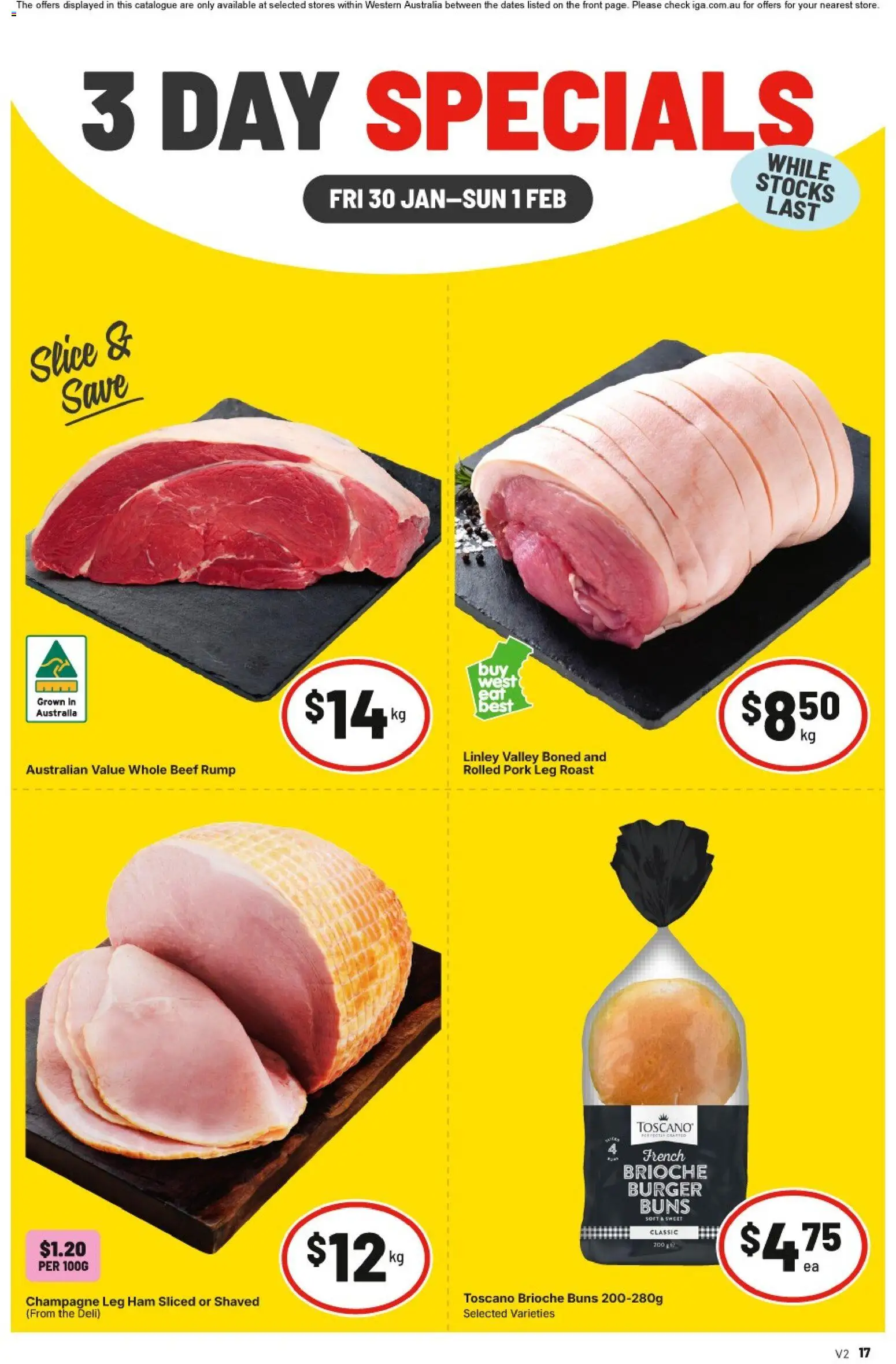 Preview of catalogue 3 Day Specials NT/WA from shop IGA valid 30/01/2026