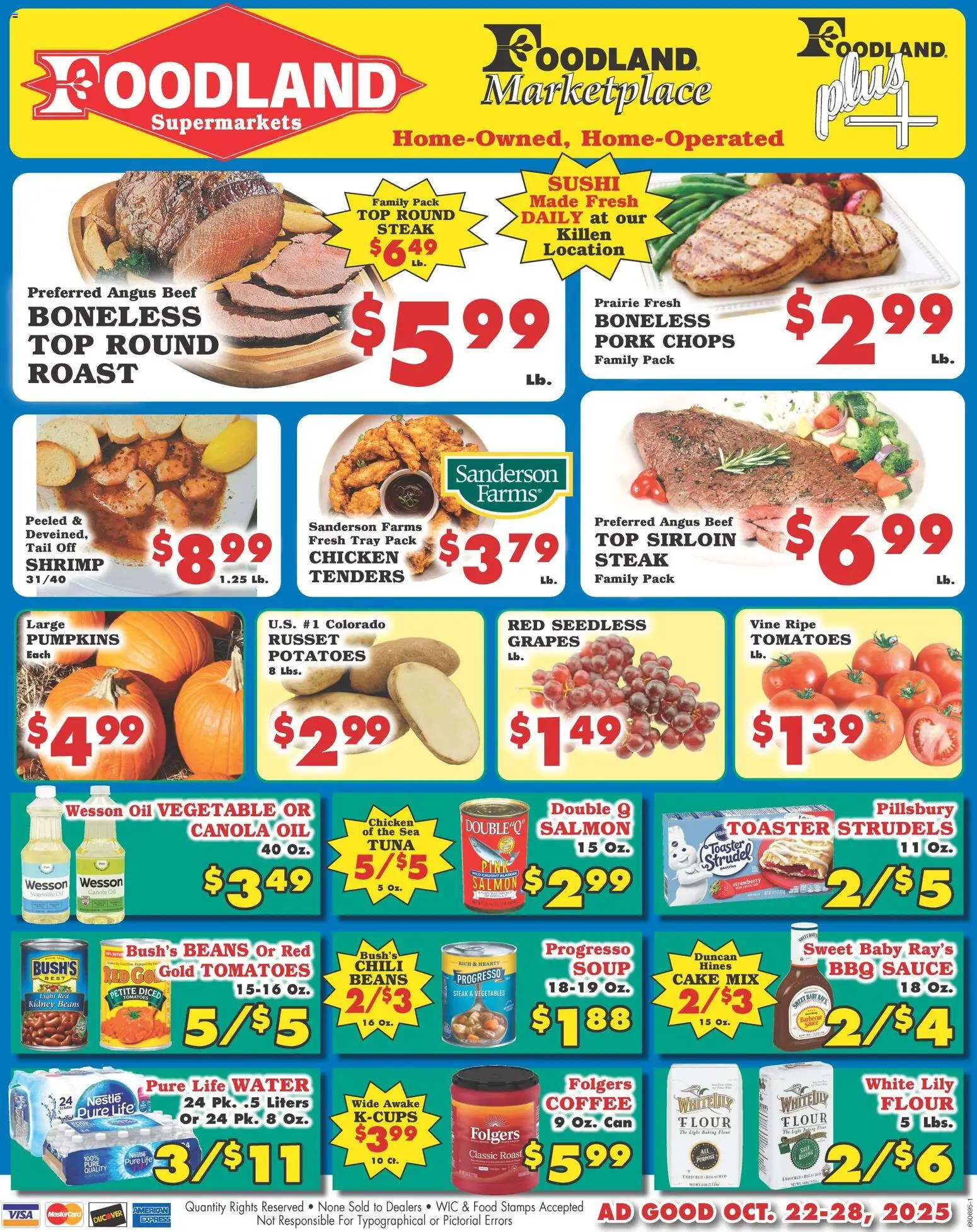 Foodland Weekly Ad - Supermarkets from 10/22/2025 - Flyer - Page number 1