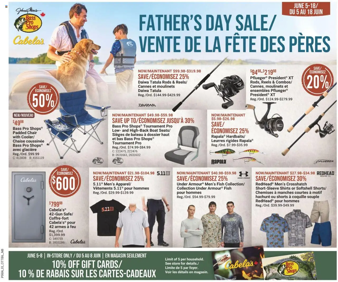 Cabelas flyer valid from Jun 05, 2025 - page number 1 - Fish, Chair, Shorts