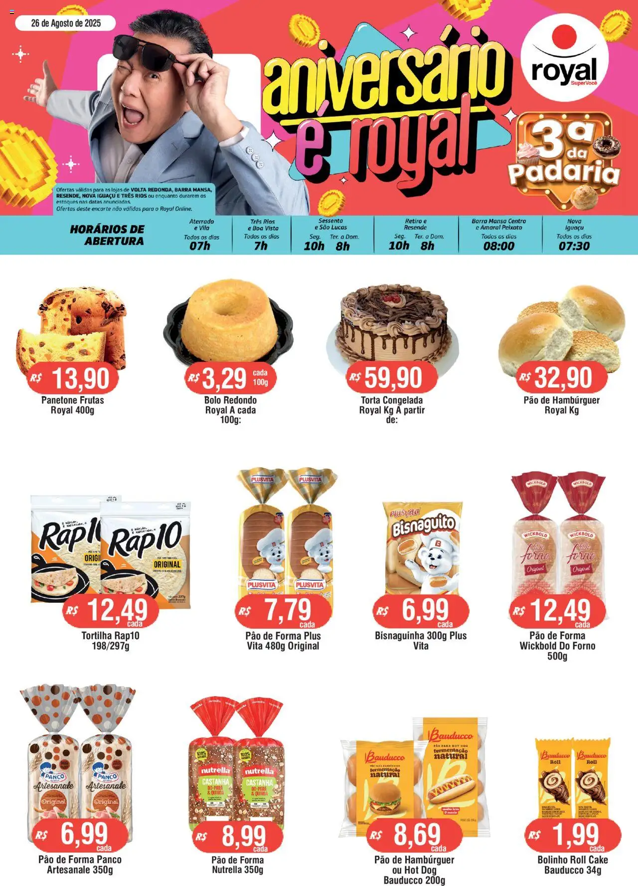 Royal Supermercados folheto "Ofertas Padaria" válido a partir de 26/08/2025 - número de página 1