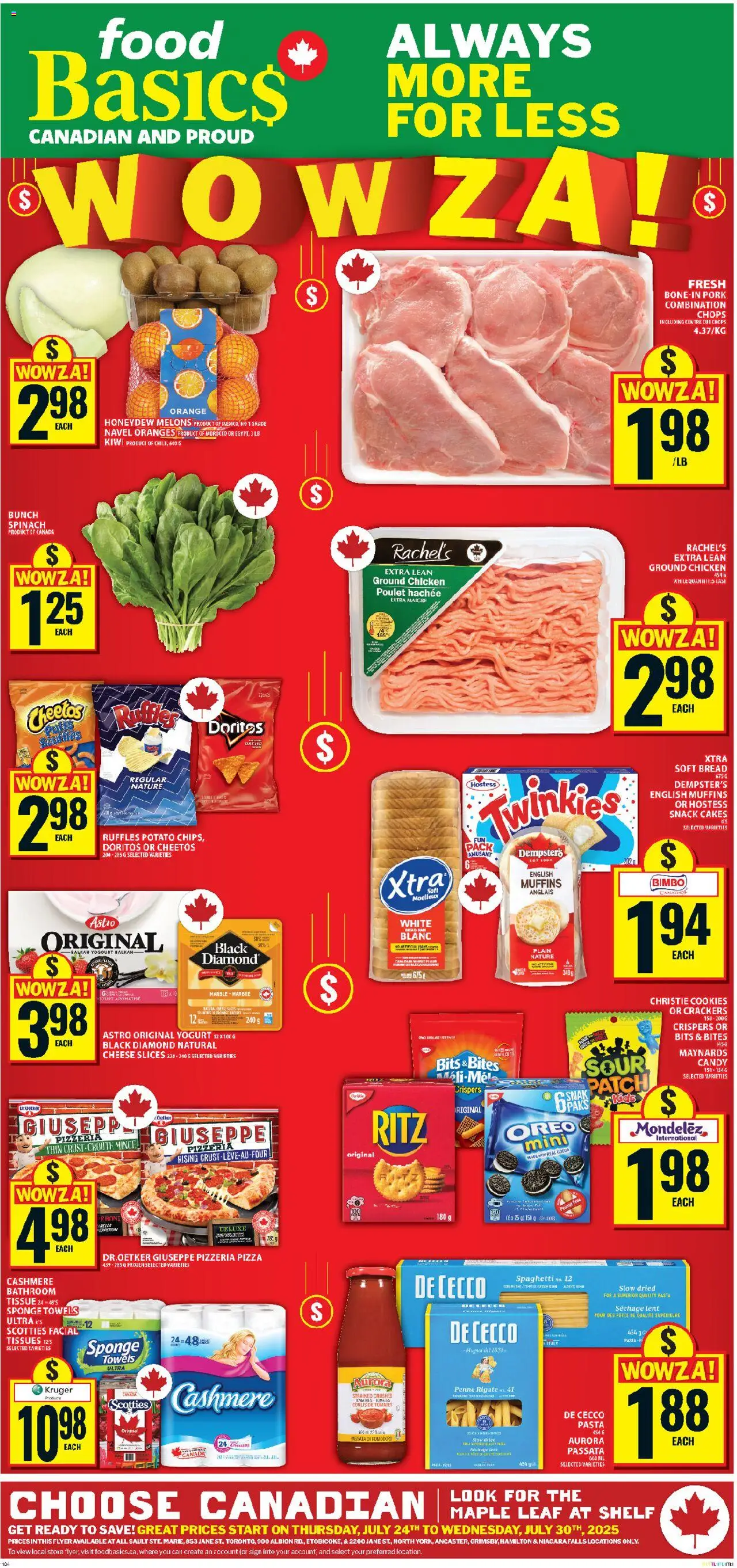 Food Basics flyer valid from Jul 24, 2025 - page number 1